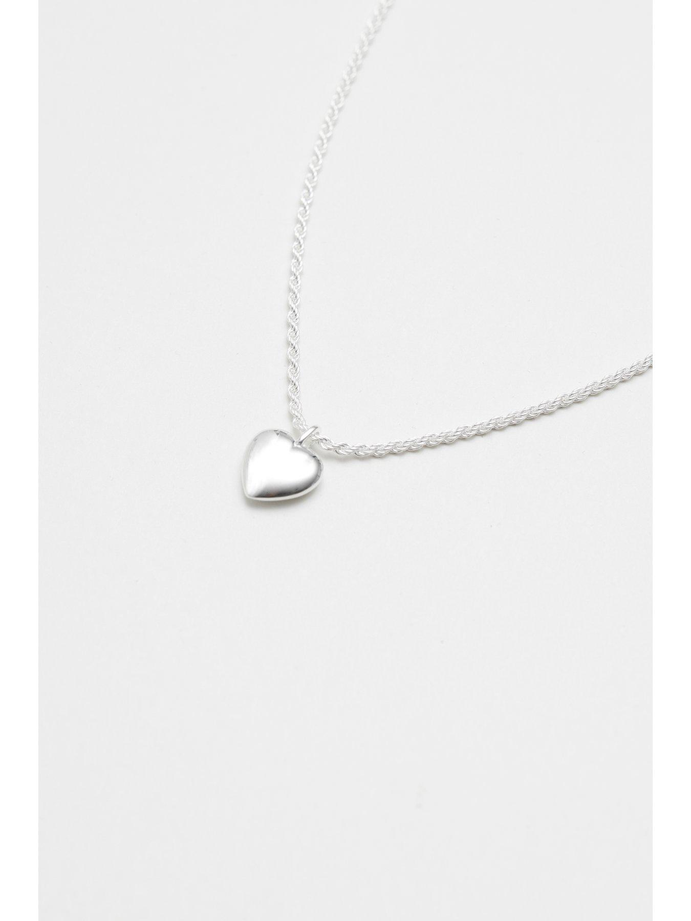 simply-silver-simply-silver-sterling-silver-925-polished-heart-necklacestillFront