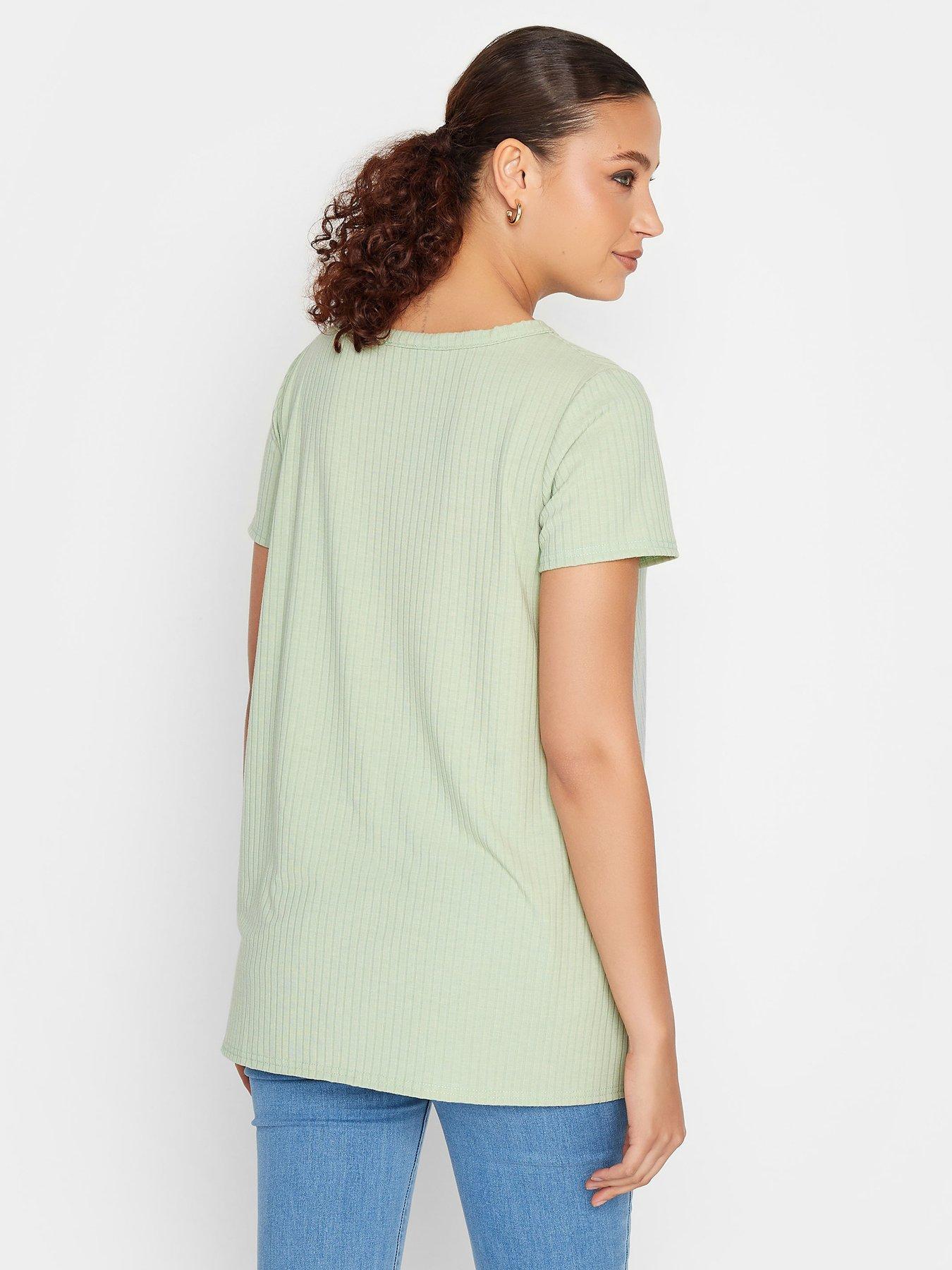 long-tall-sally-long-tall-sally-sage-rib-v-neck-swing-topstillFront