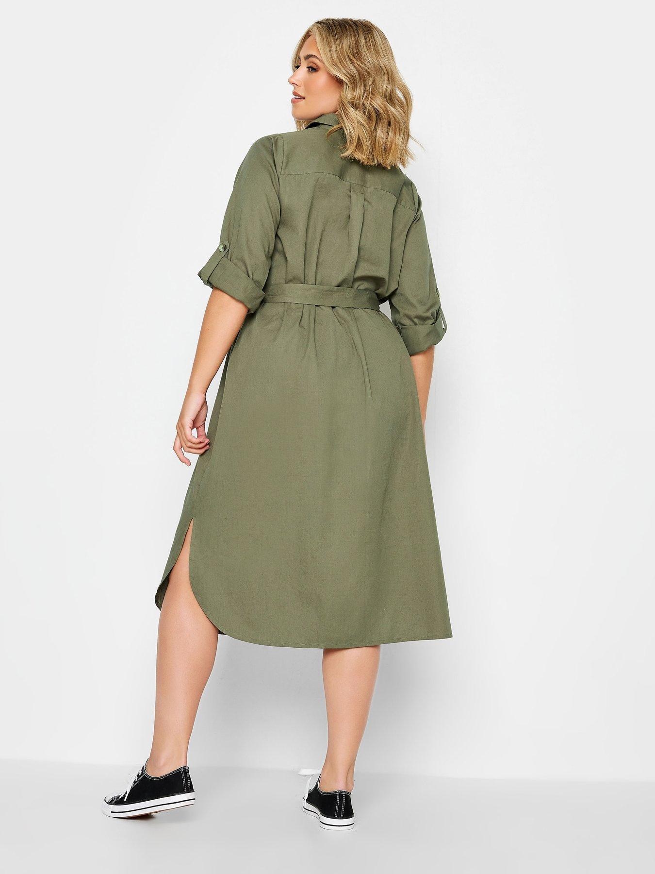 yours-yours-utility-shirt-dress-khakistillFront