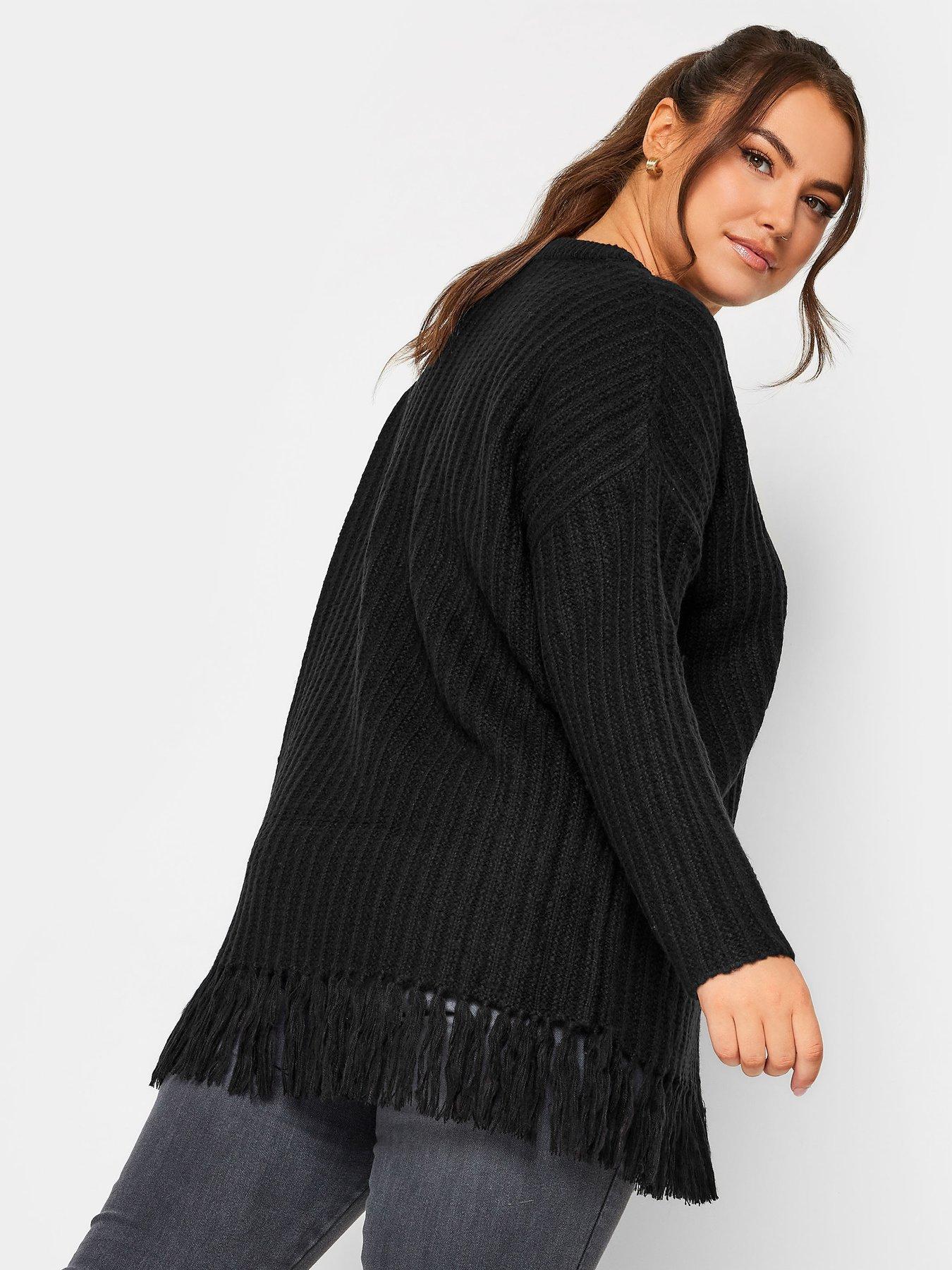 Boohoo Roll Neck Longline Jumper - Black