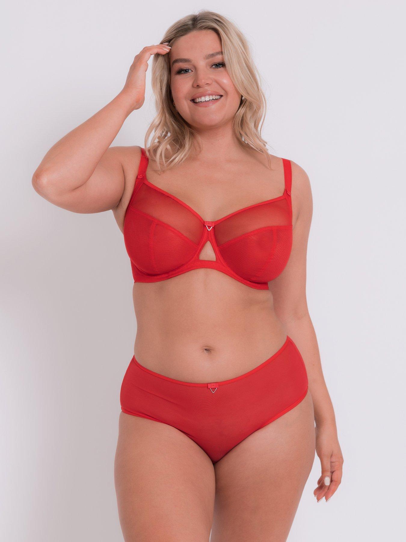 Buy Nelly Flirty Balcony Bra - Red