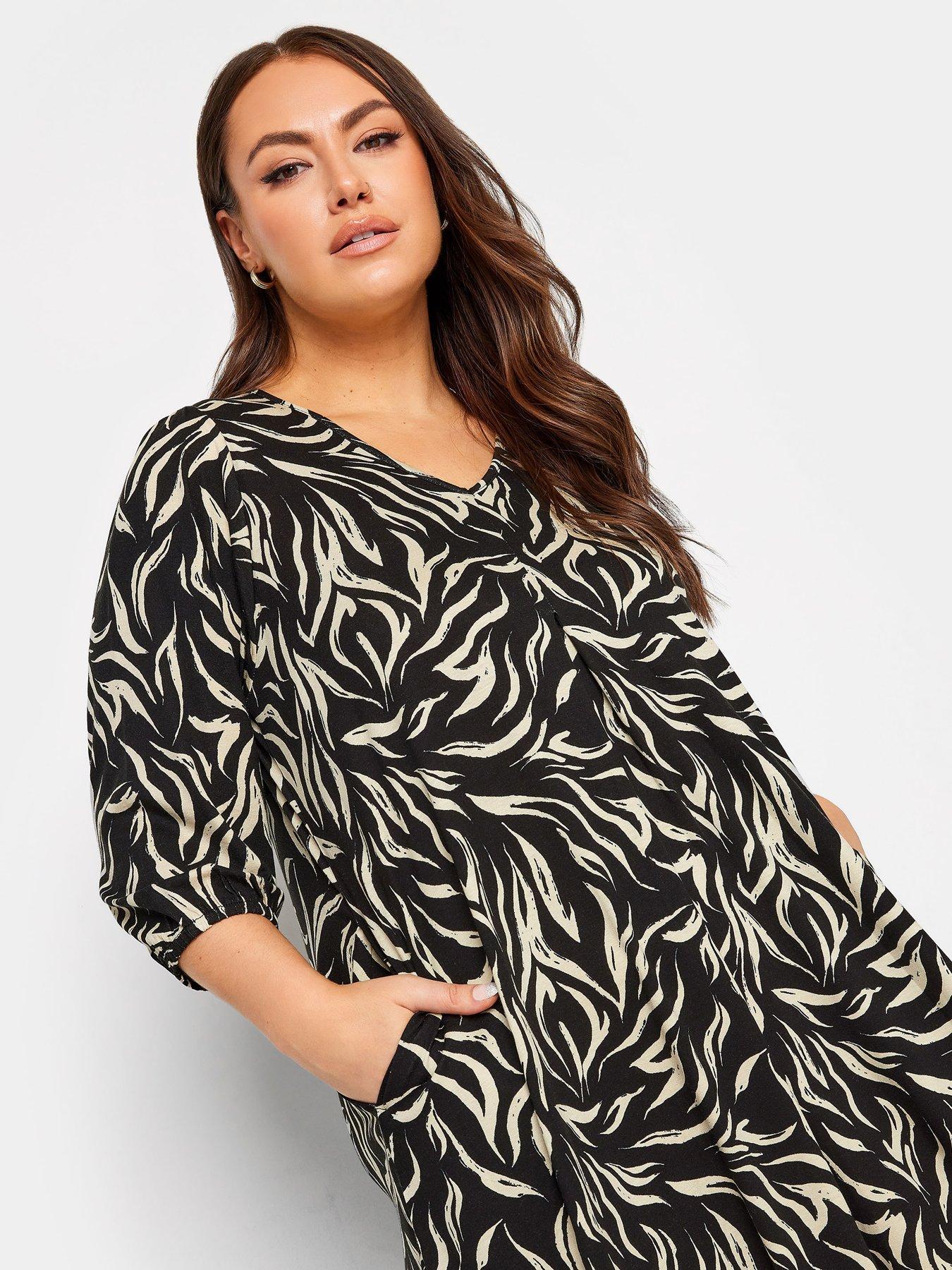 yours-yours-pleat-front-34-balloon-sleeve-transitional-zebraoutfit