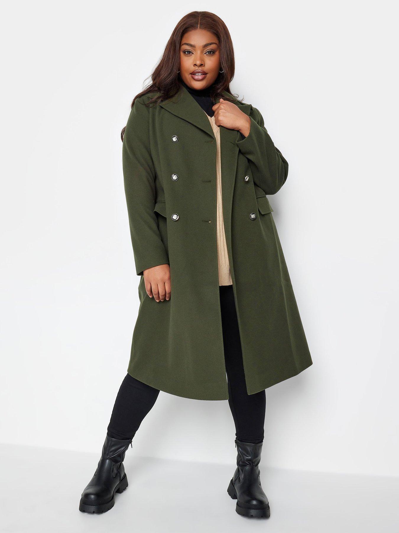 Green wool coat uk sale