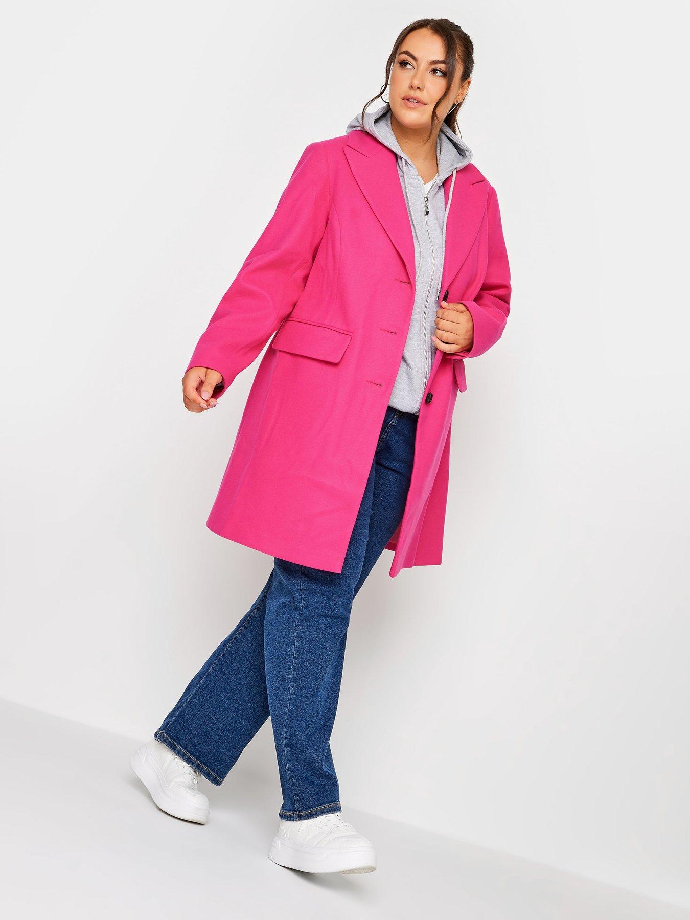 yours-yours-midi-city-coat-pinkback