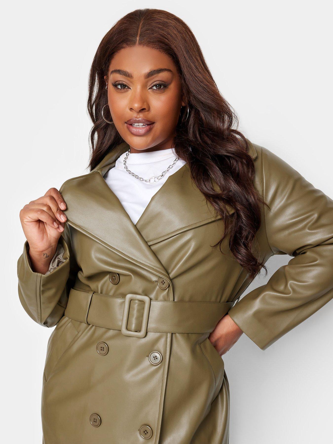 yours-yours-pu-trench-oliveoutfit