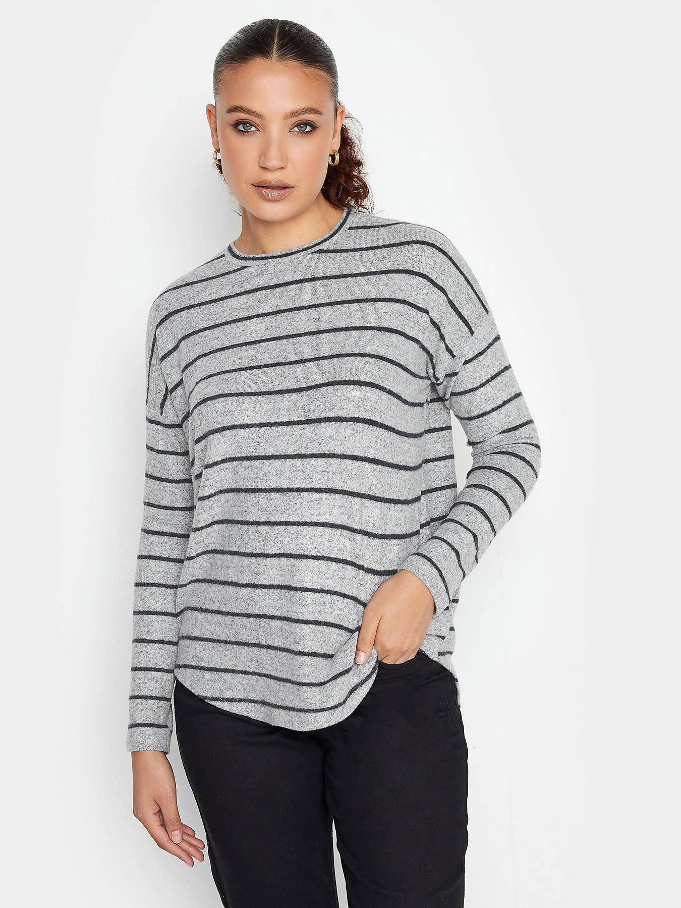 long-tall-sally-stripe-curved-hem-top-grey