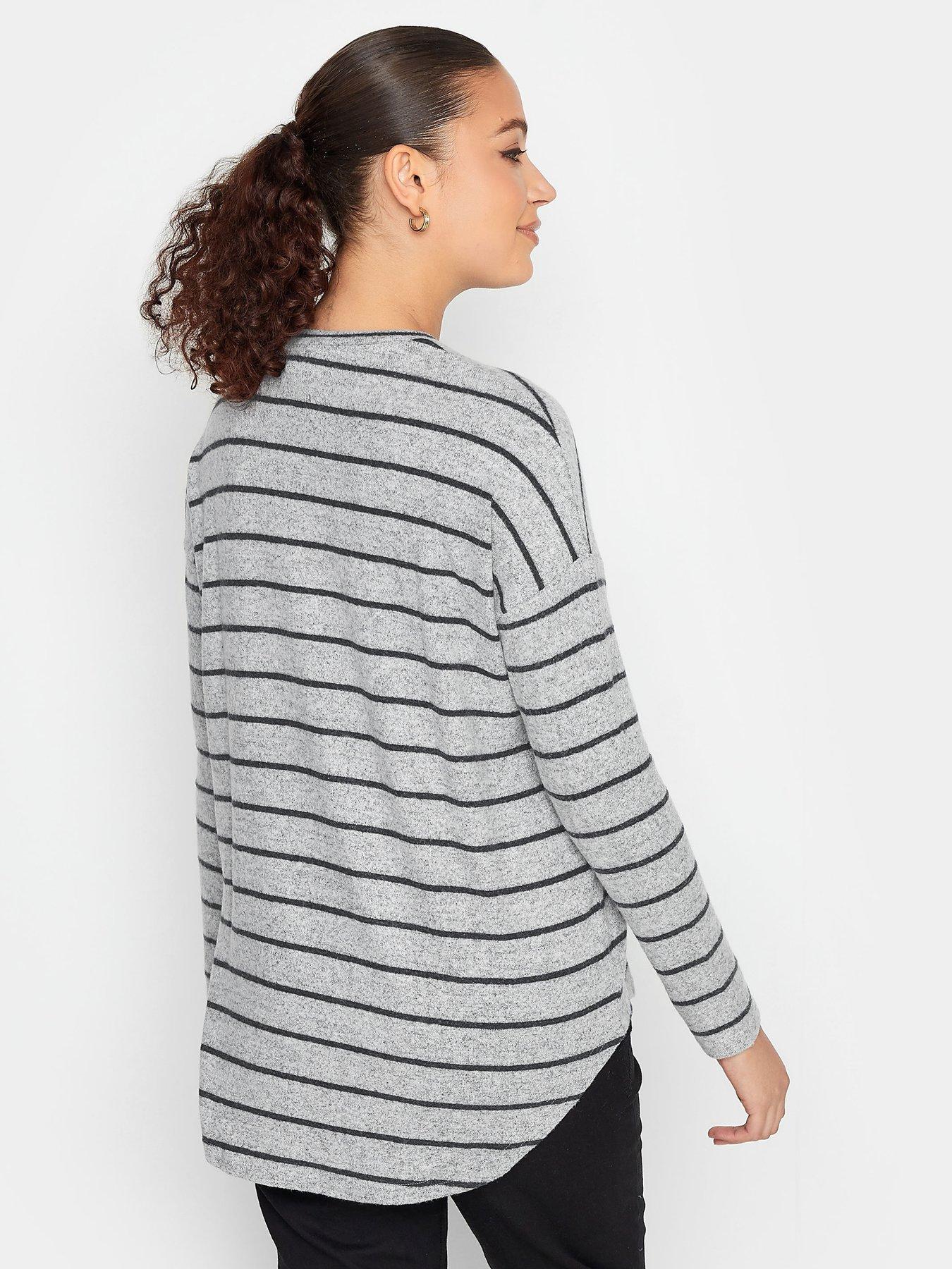 long-tall-sally-stripe-curved-hem-top-greystillFront