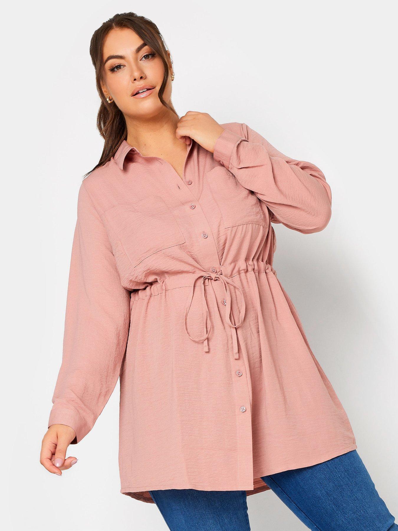 Image 1 of 4 of Yours Yours Utility Tunic Rose Pink