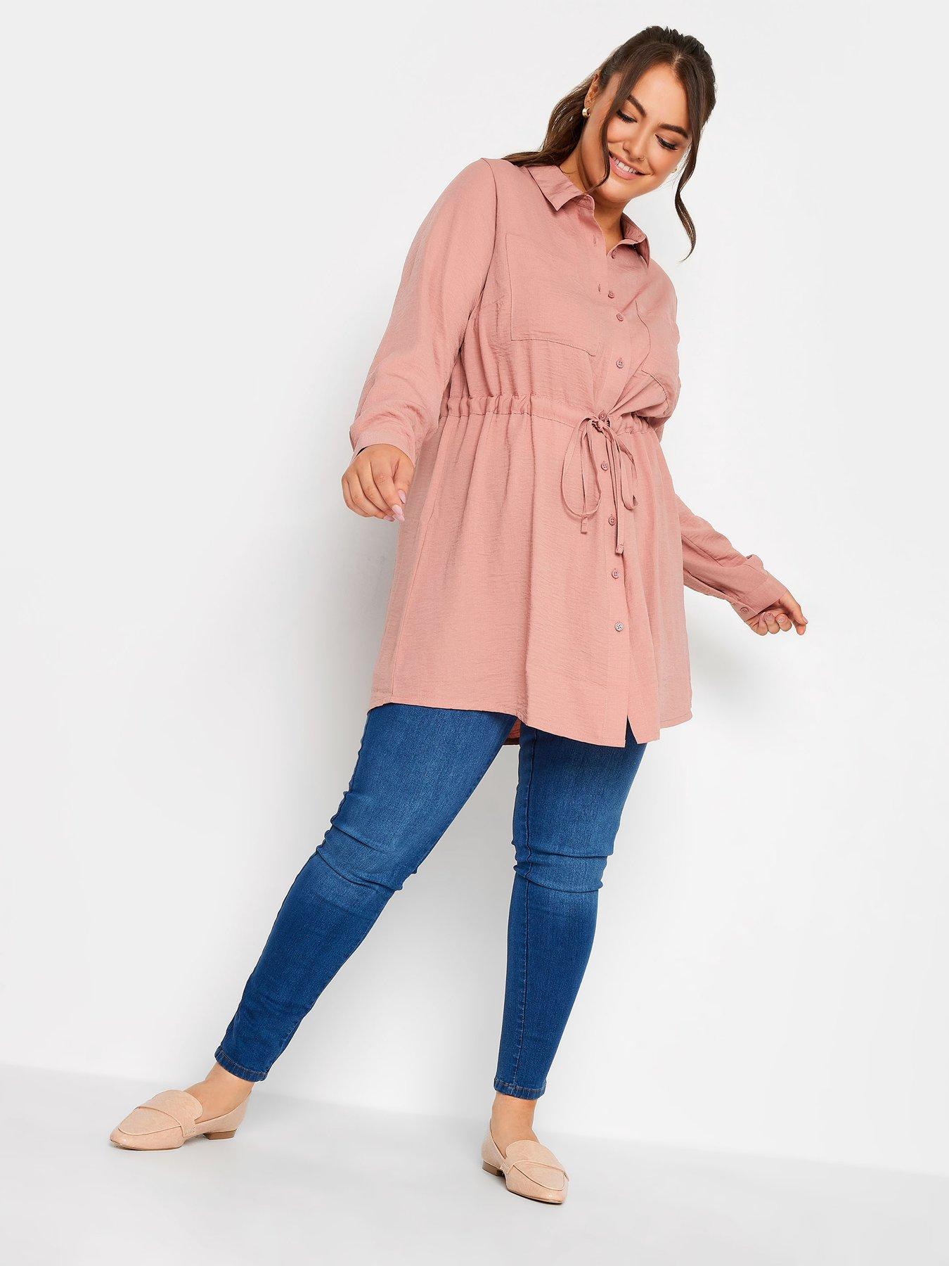 Image 3 of 4 of Yours Yours Utility Tunic Rose Pink