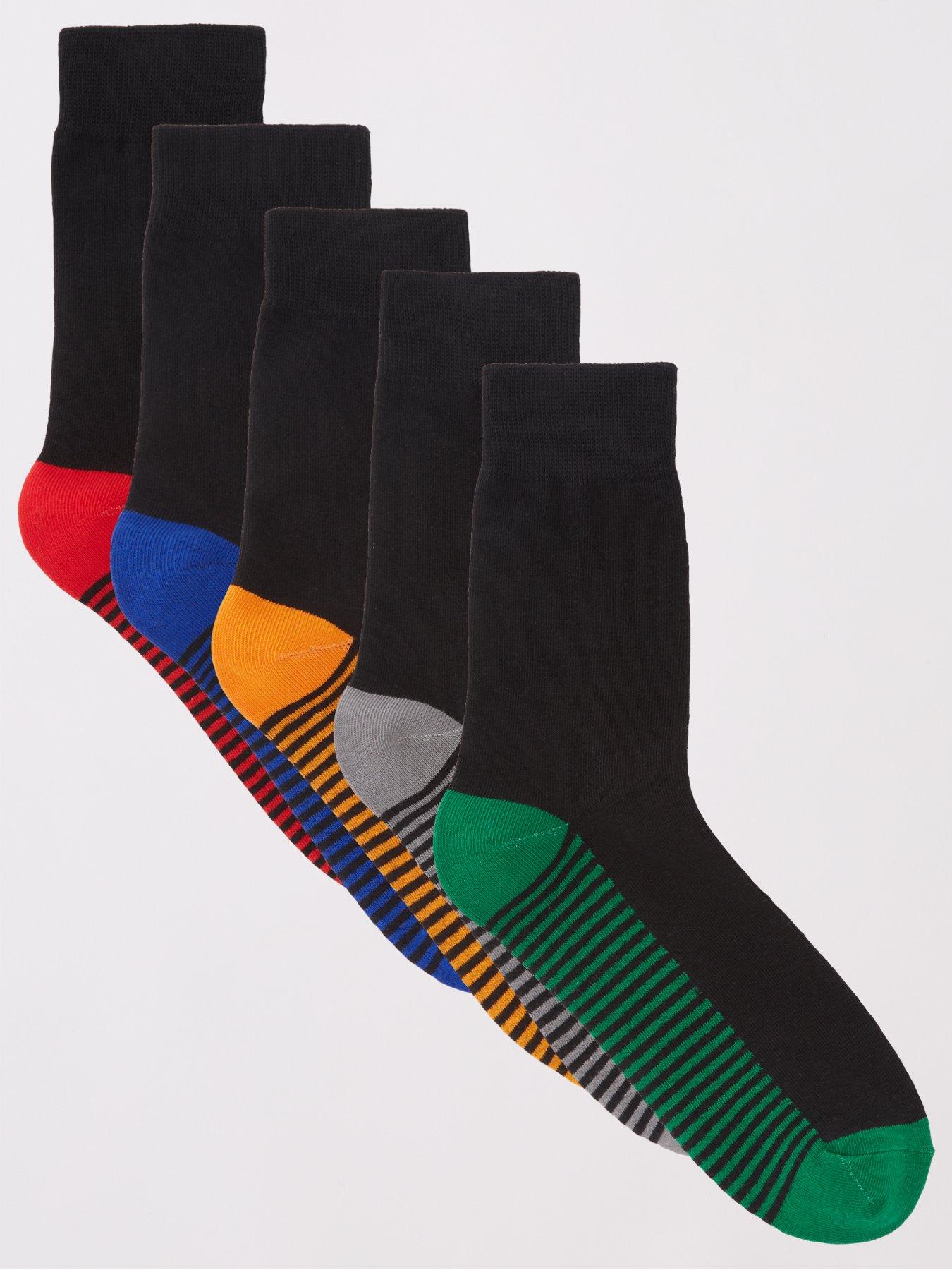 undefined Heel  &  Toe Socks - 5 Pack - Multi