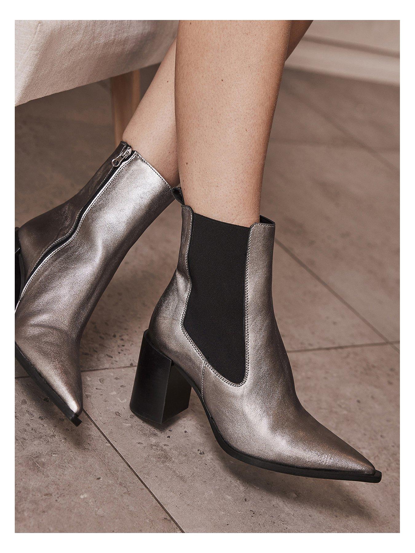 Mint velvet shop silver boots