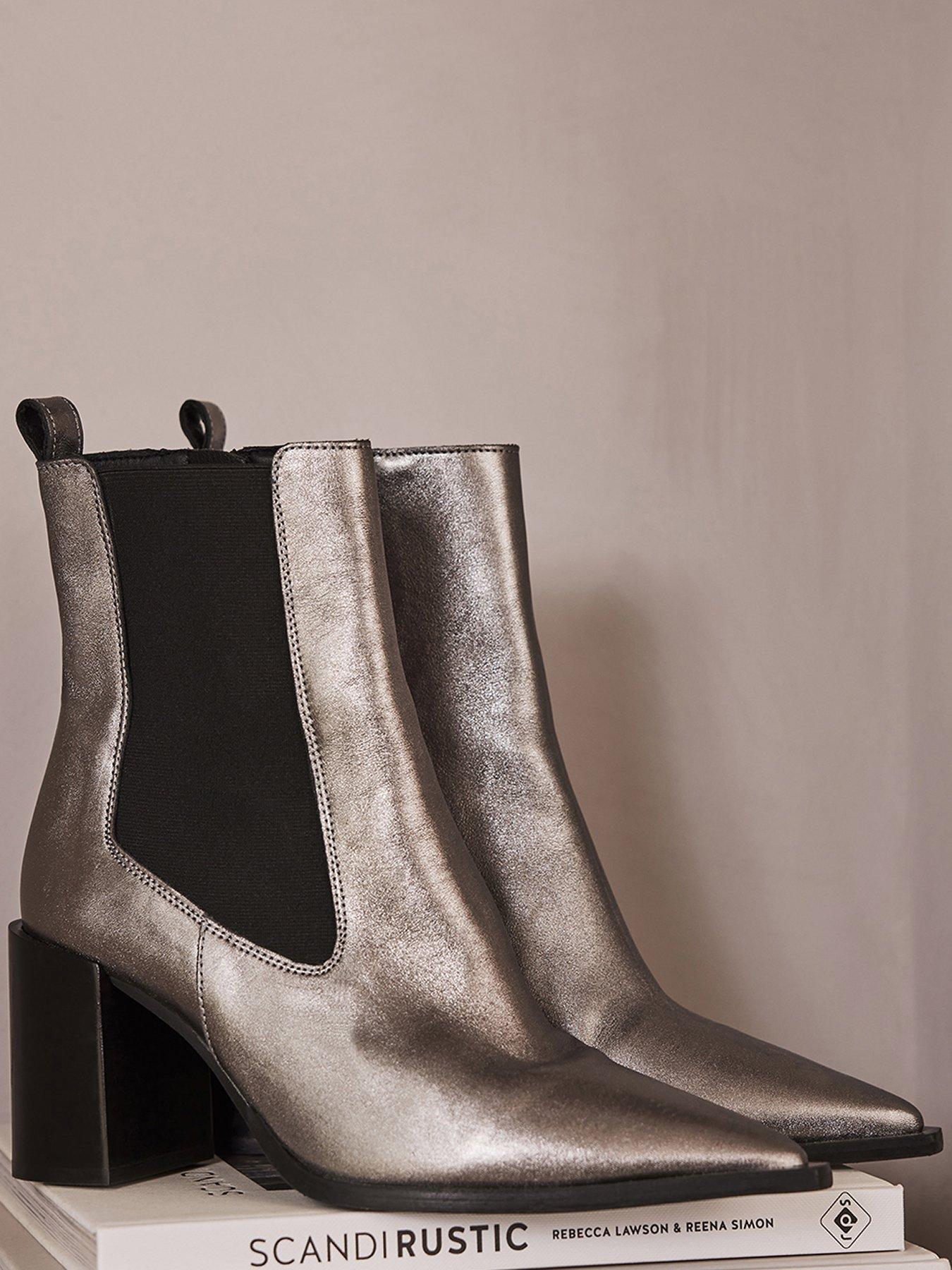 Mint velvet 2025 silver boots