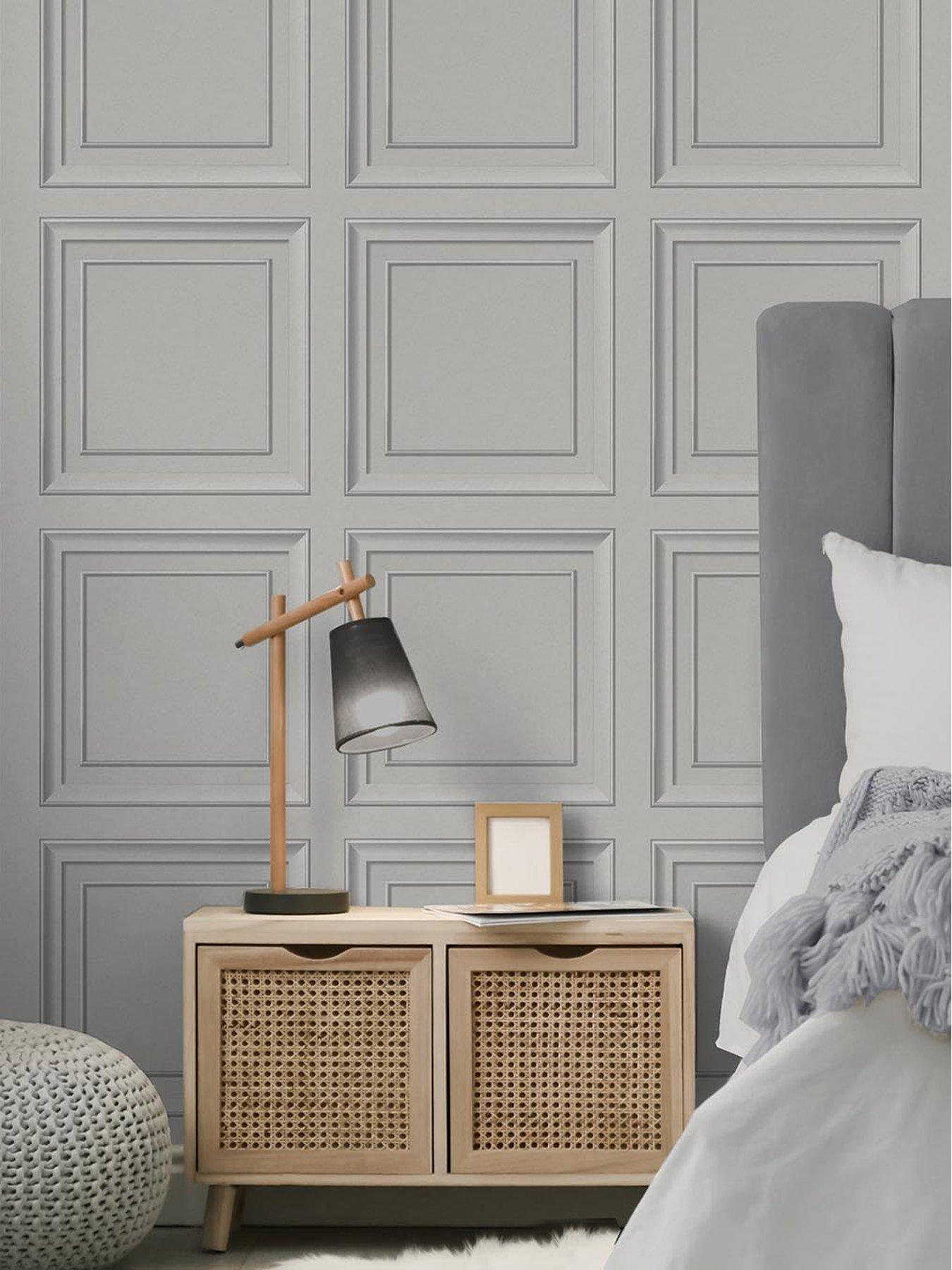 Fine Decor Decorative Panel Wallpaper - Grey