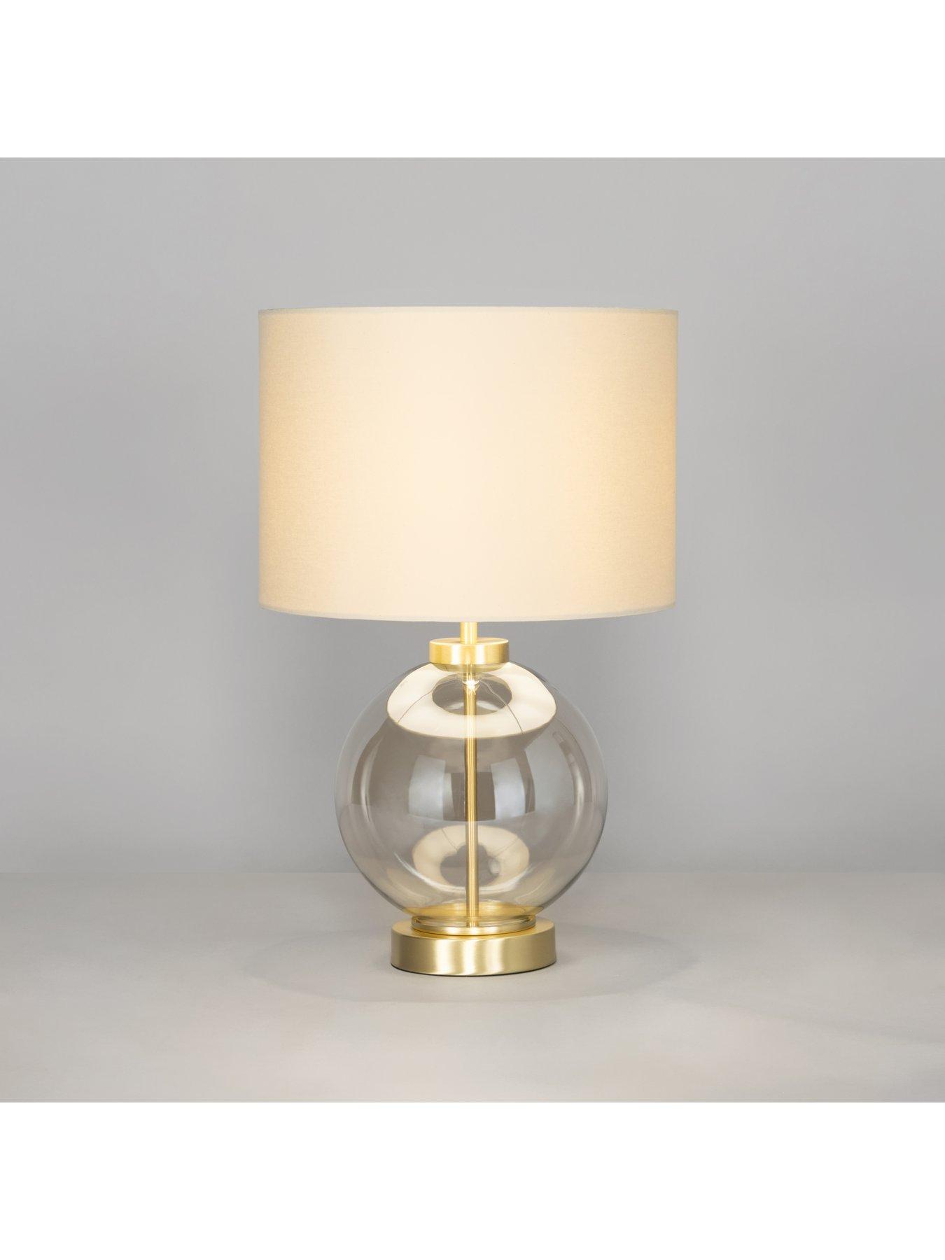 Image 3 of 4 of BHS Mini Metro Table Lamp -&nbsp;Satin Brass/Champagne