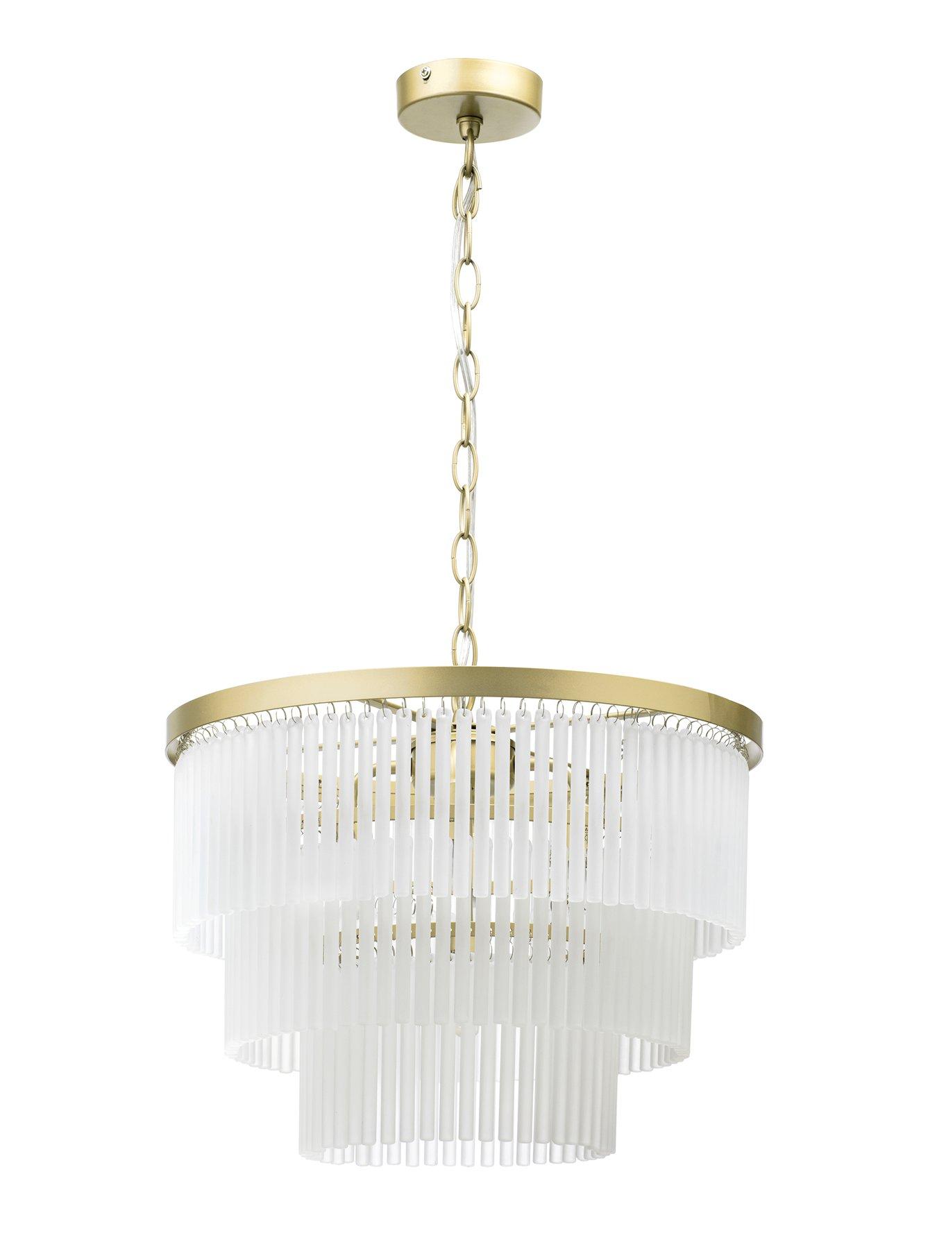 BHS Aubrey Frosted Glass 5 Light Pendant