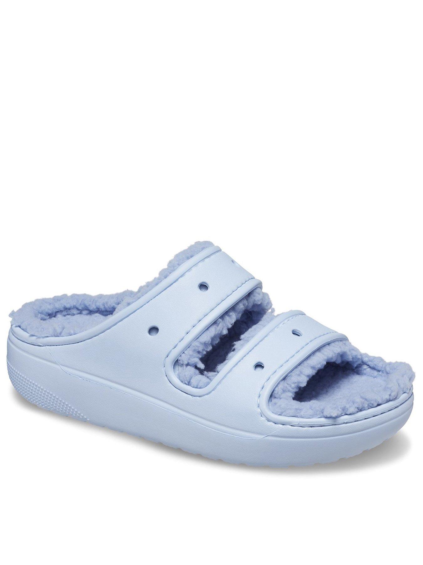 Ice blue and online white crocs