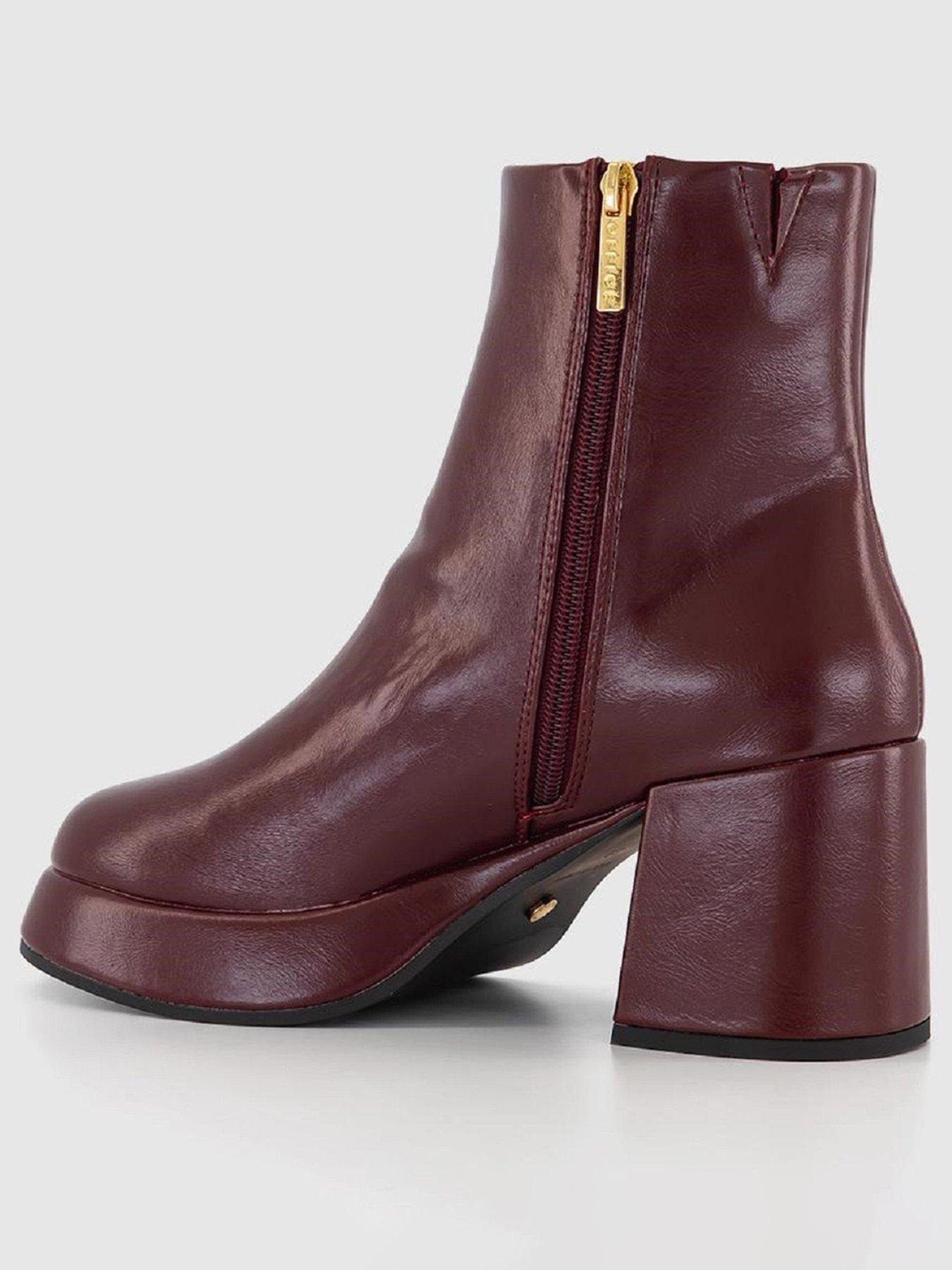 Office burgundy outlet ankle boots