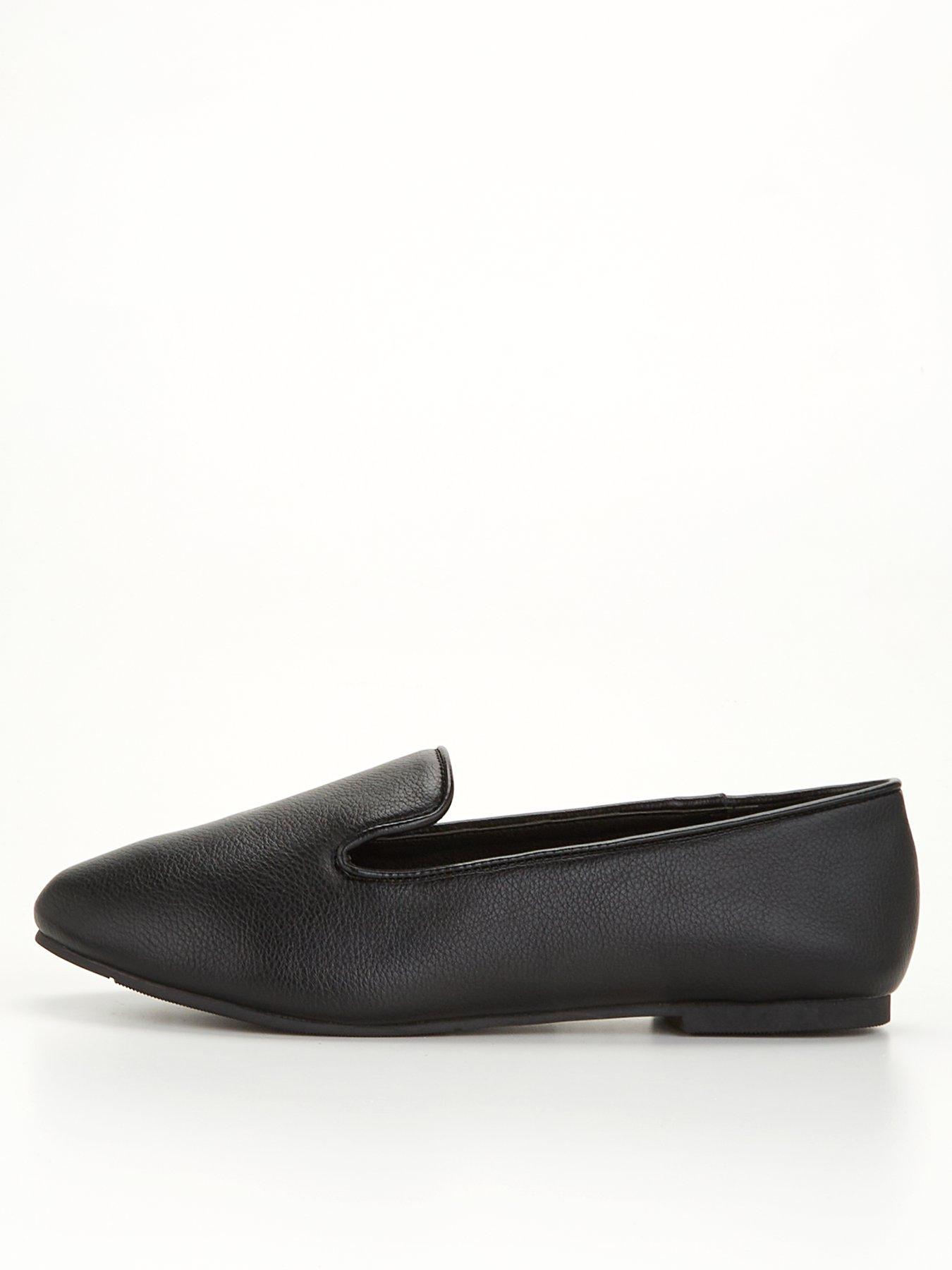 Extra wide 2024 black flats