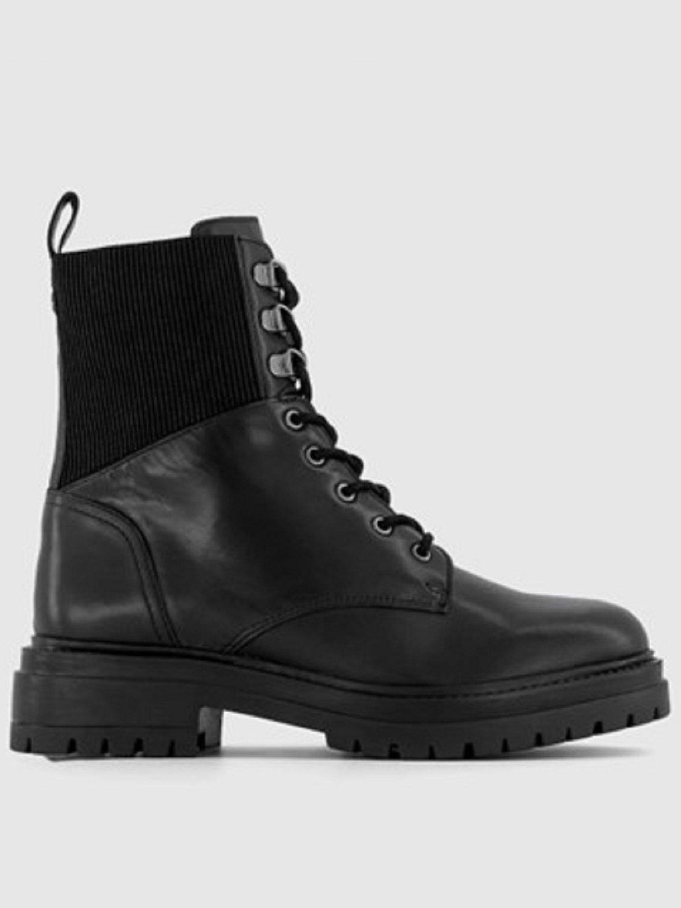 Office black outlet lace up boots