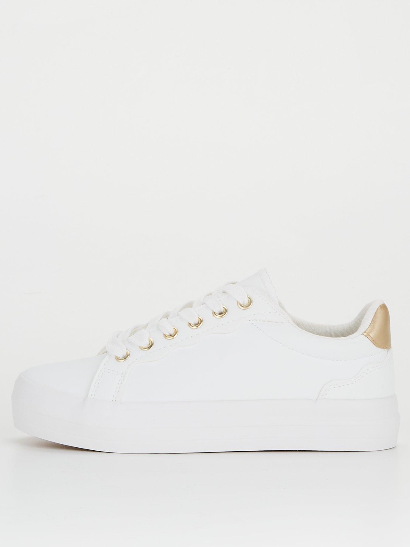 Image of Everyday Extra Wide Fit Platform Trainer - White