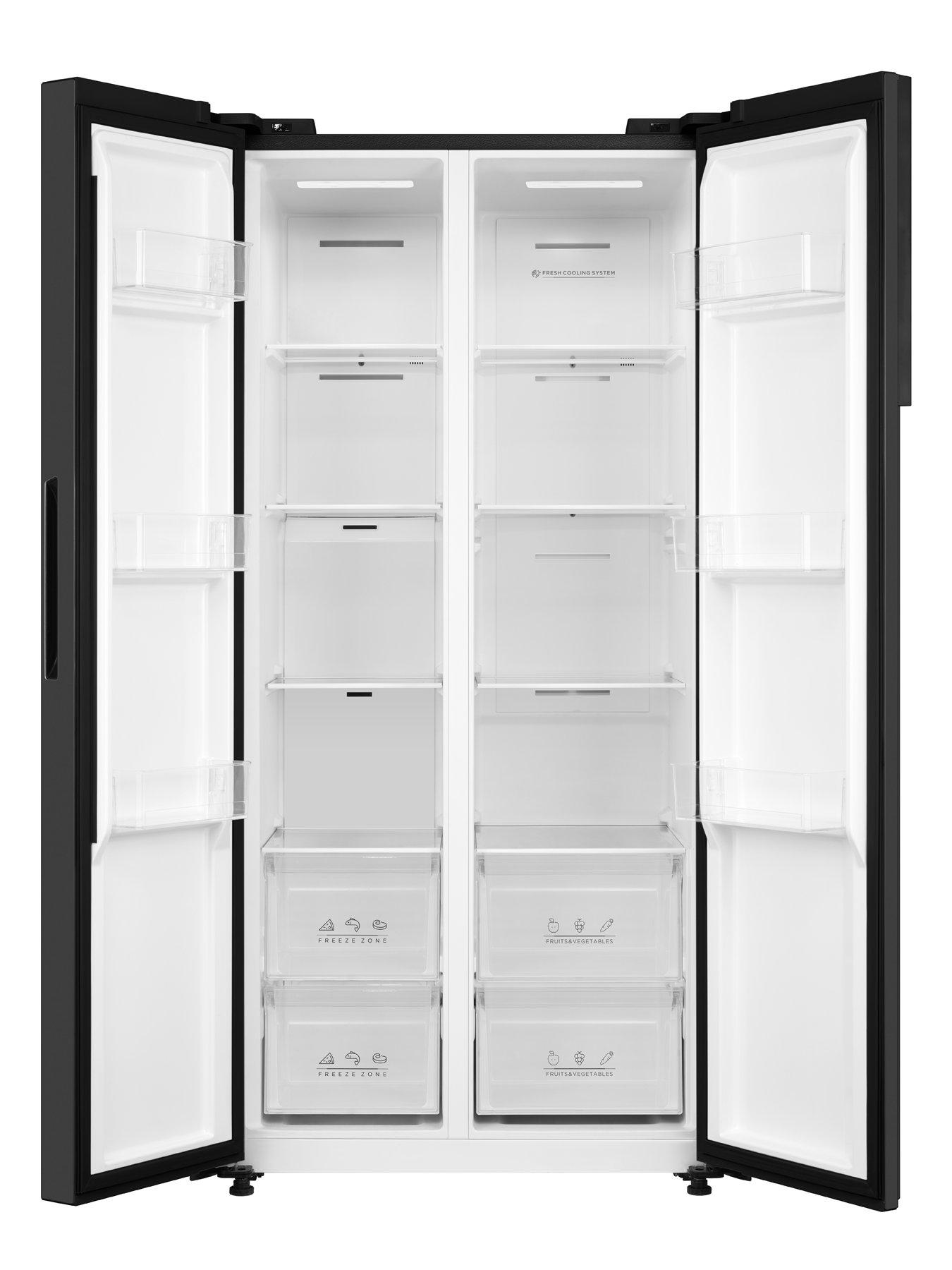 Image 2 of 7 of Swan SWAN SR750100B 84cm Wide, Total No Frost, American-Style Freestanding Fridge Freezer - Black