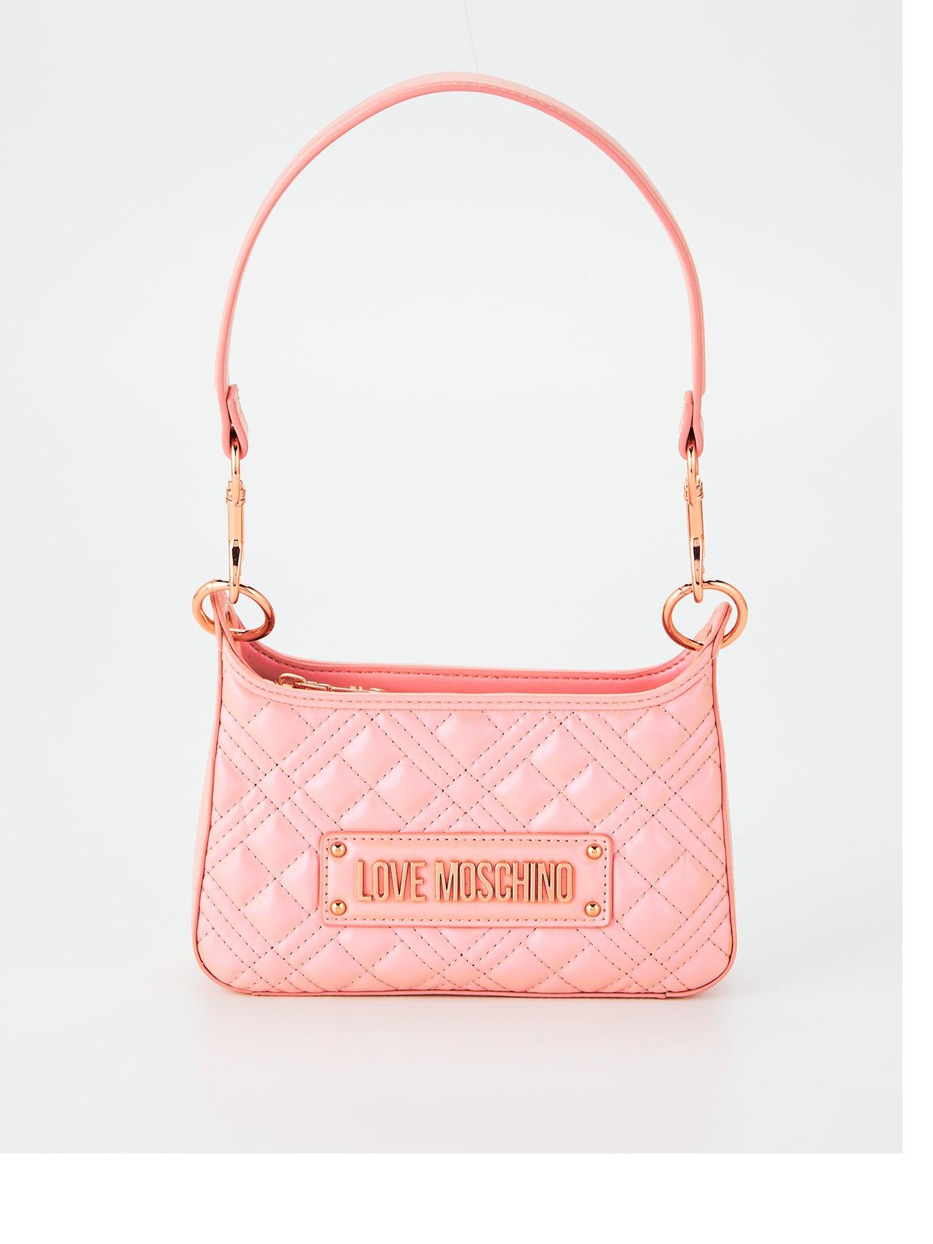 Love Moschino Willow Pink Foldover Cross-Body Bag