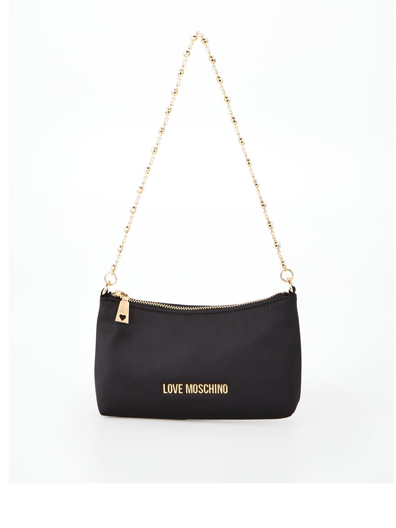 LOVE MOSCHINO Small Satin Evening Bag Black Very Ireland