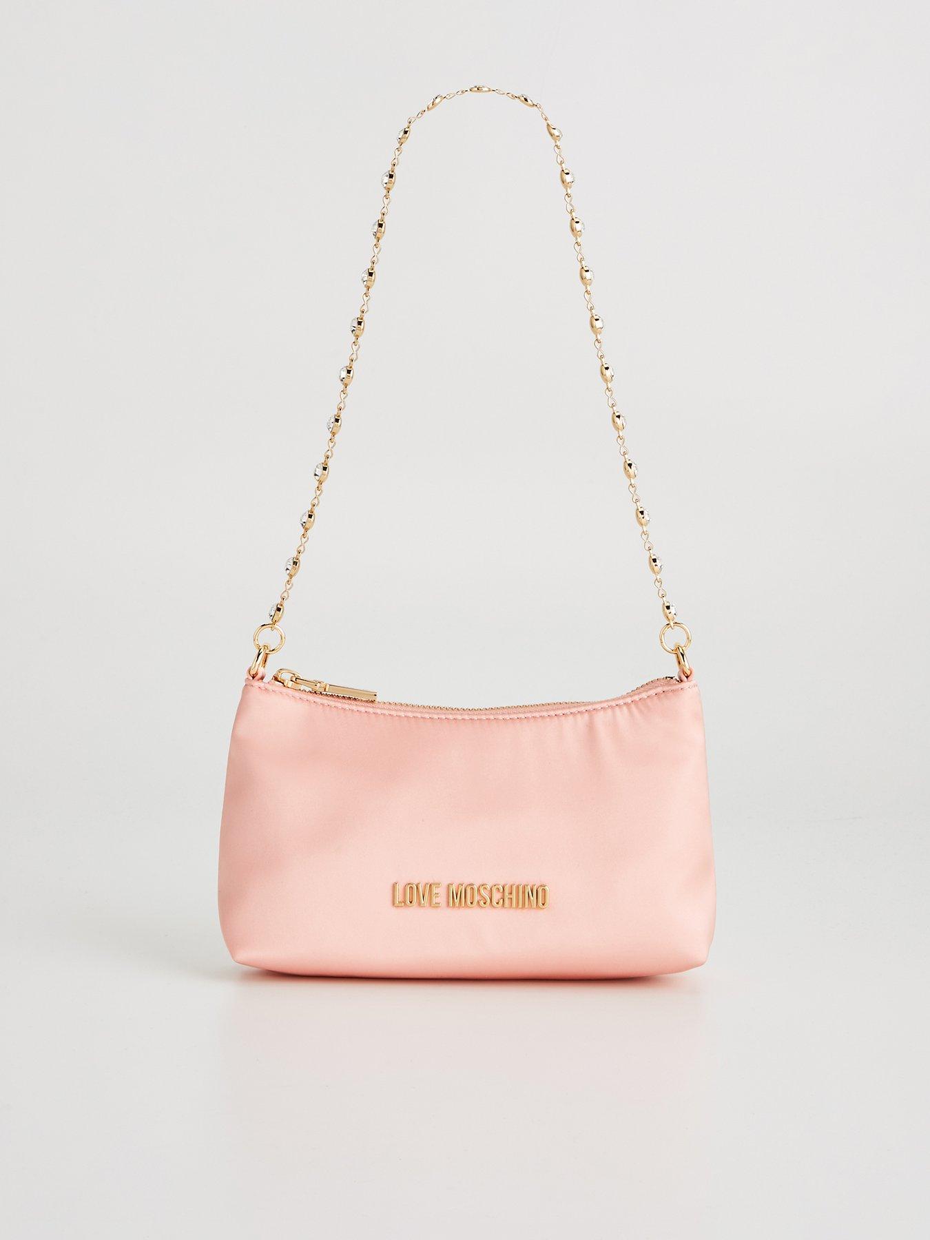 Moschino pink shoulder bag hot sale