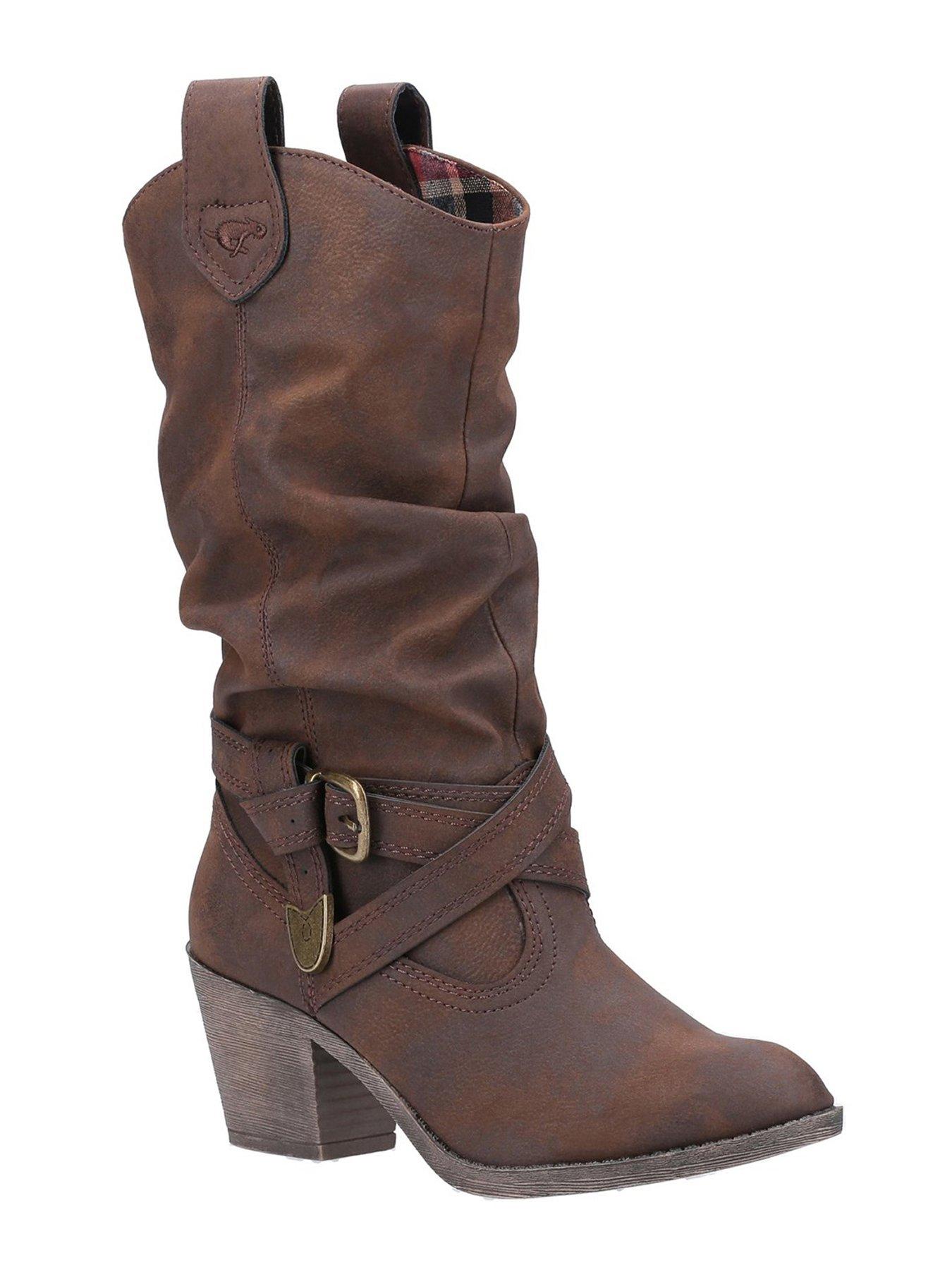 rocket-dog-sidestep-block-heel-knee-boots-brownstillFront