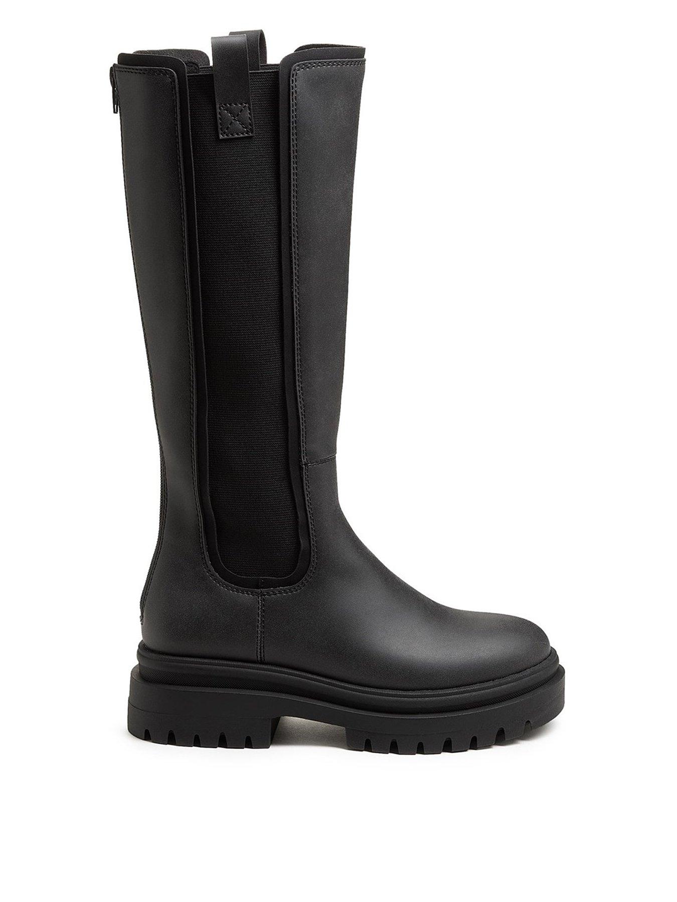 undefined Rocket Dog Drea Zip Back Knee Boots - Black