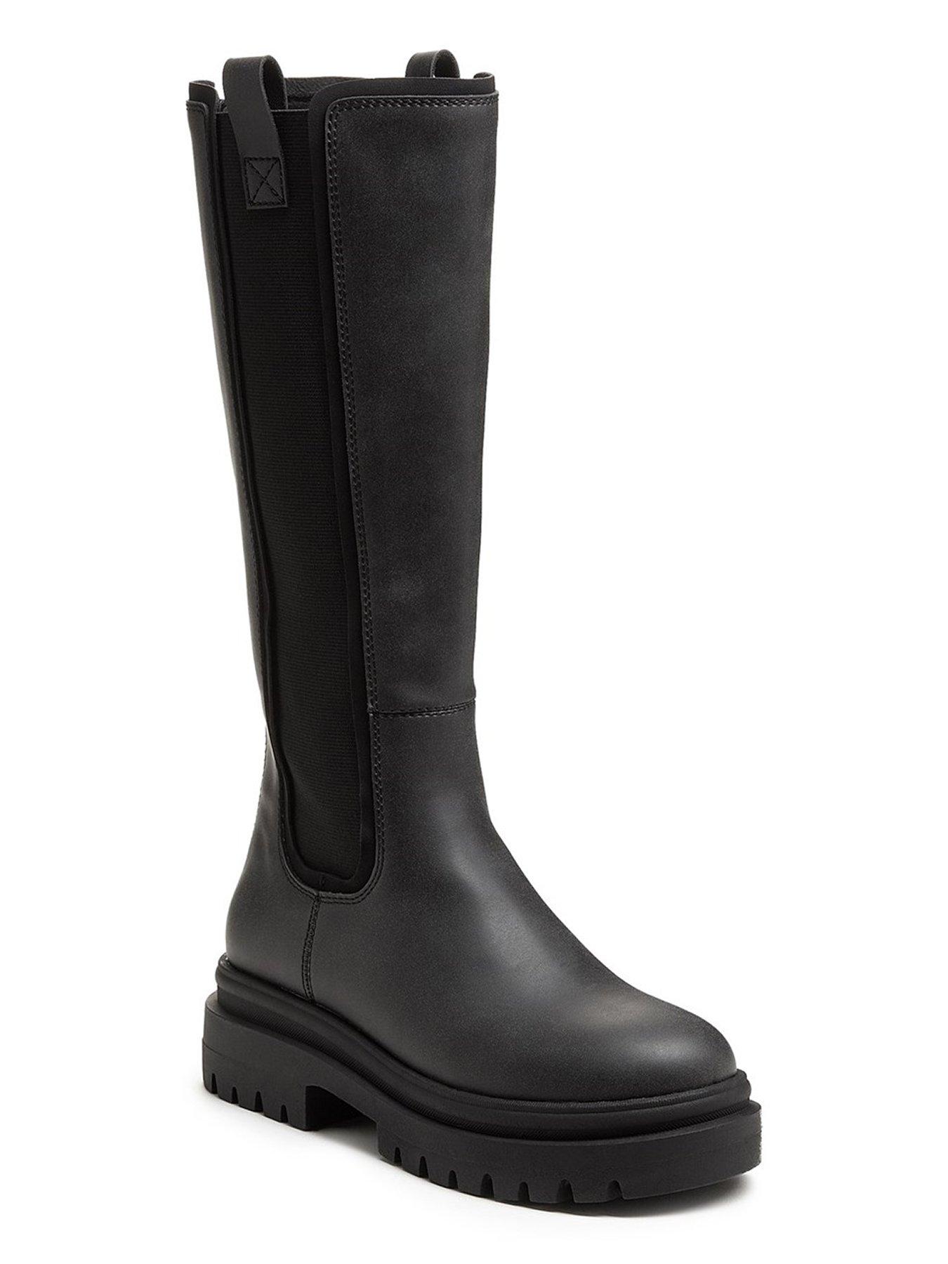 Image 2 of 6 of Rocket Dog Rocket Dog Drea Zip Back Knee Boots - Black