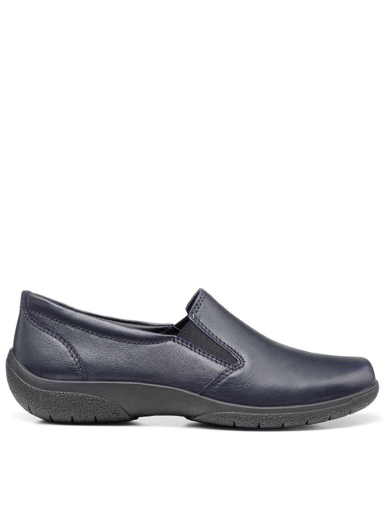 Hotter Hotter Glove II Wide Fitting Leather Casual Shoes - Navy