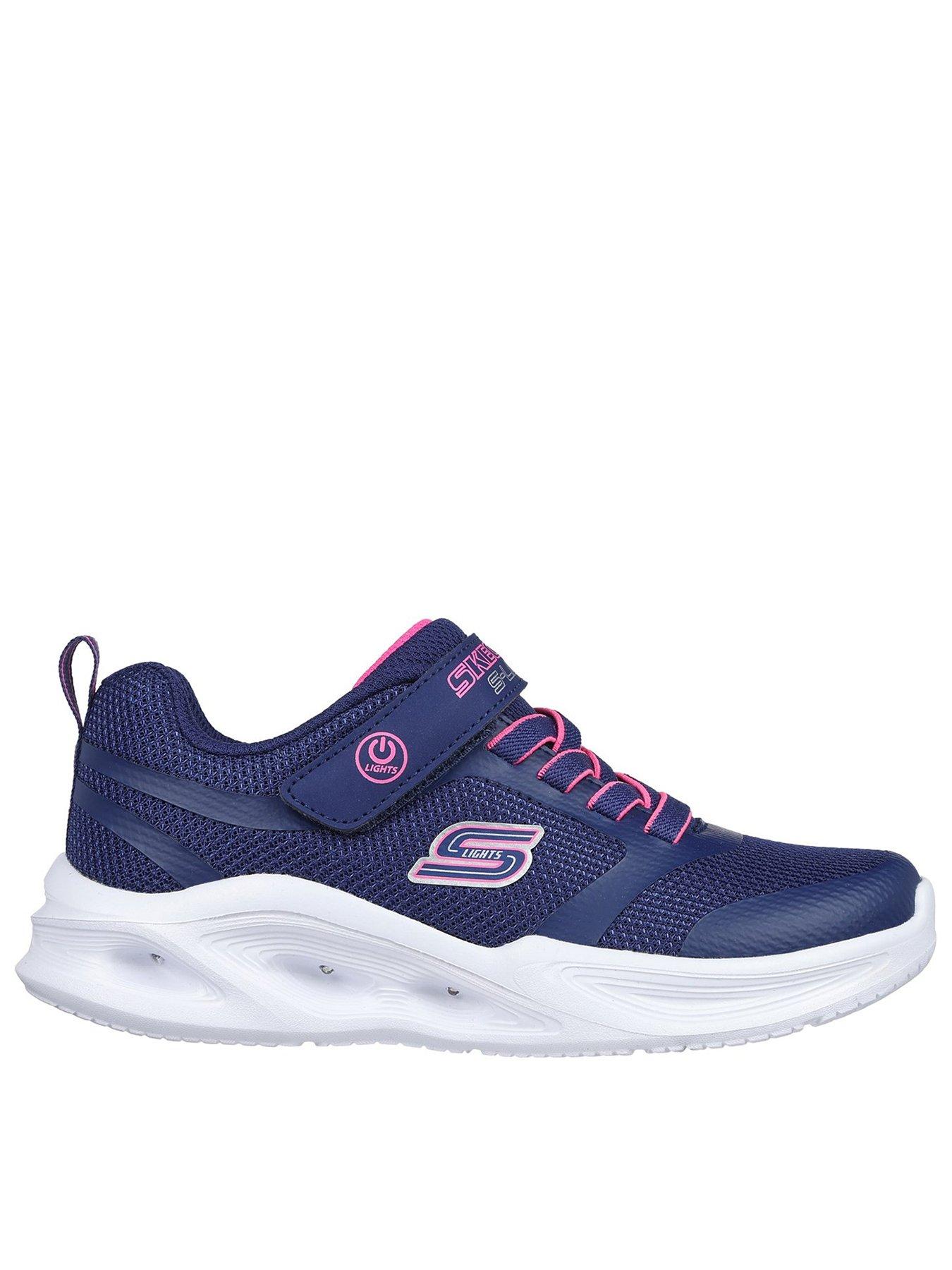 skechers-sola-glow-lighted-trainer-navyfront