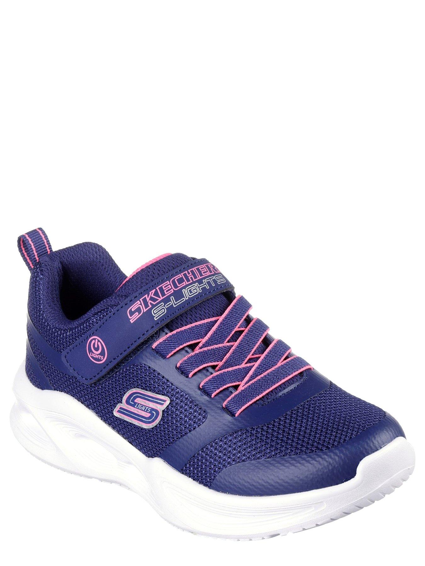 skechers-sola-glow-lighted-trainer-navystillFront