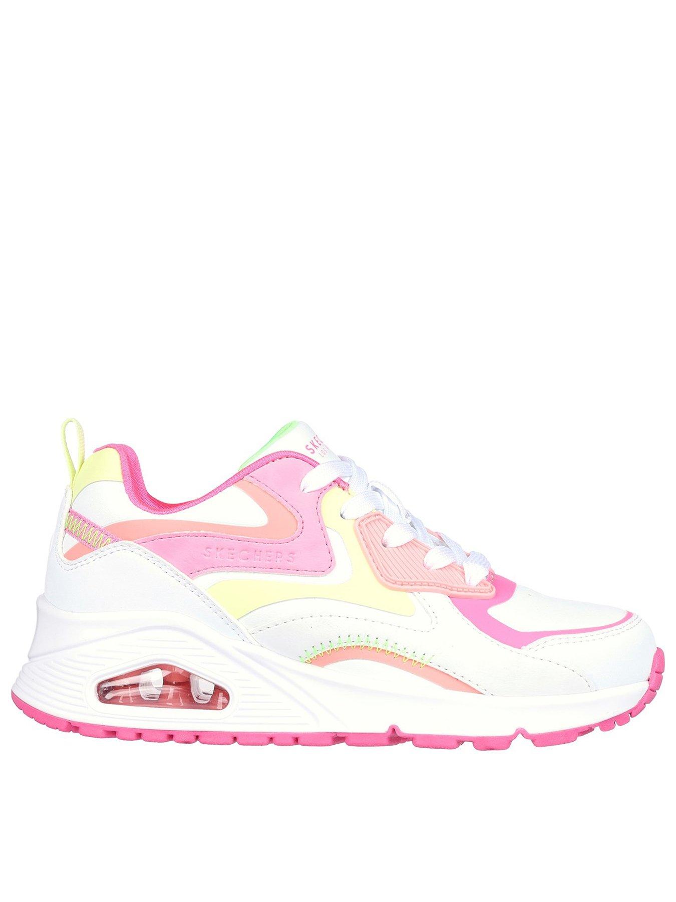 Image 1 of 5 of Skechers Uno Gen1 Colour Block Trainer - White