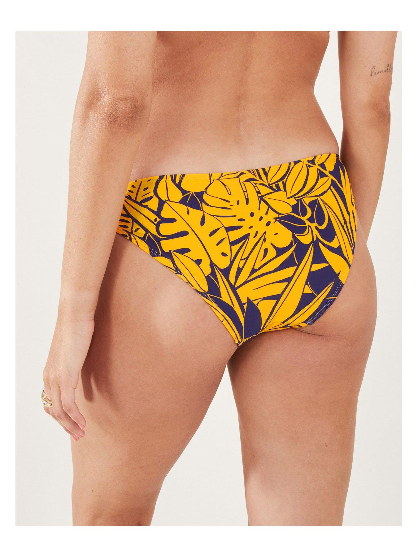 Image 2 of 4 of Accessorize Palm Print Bikini Bottoms