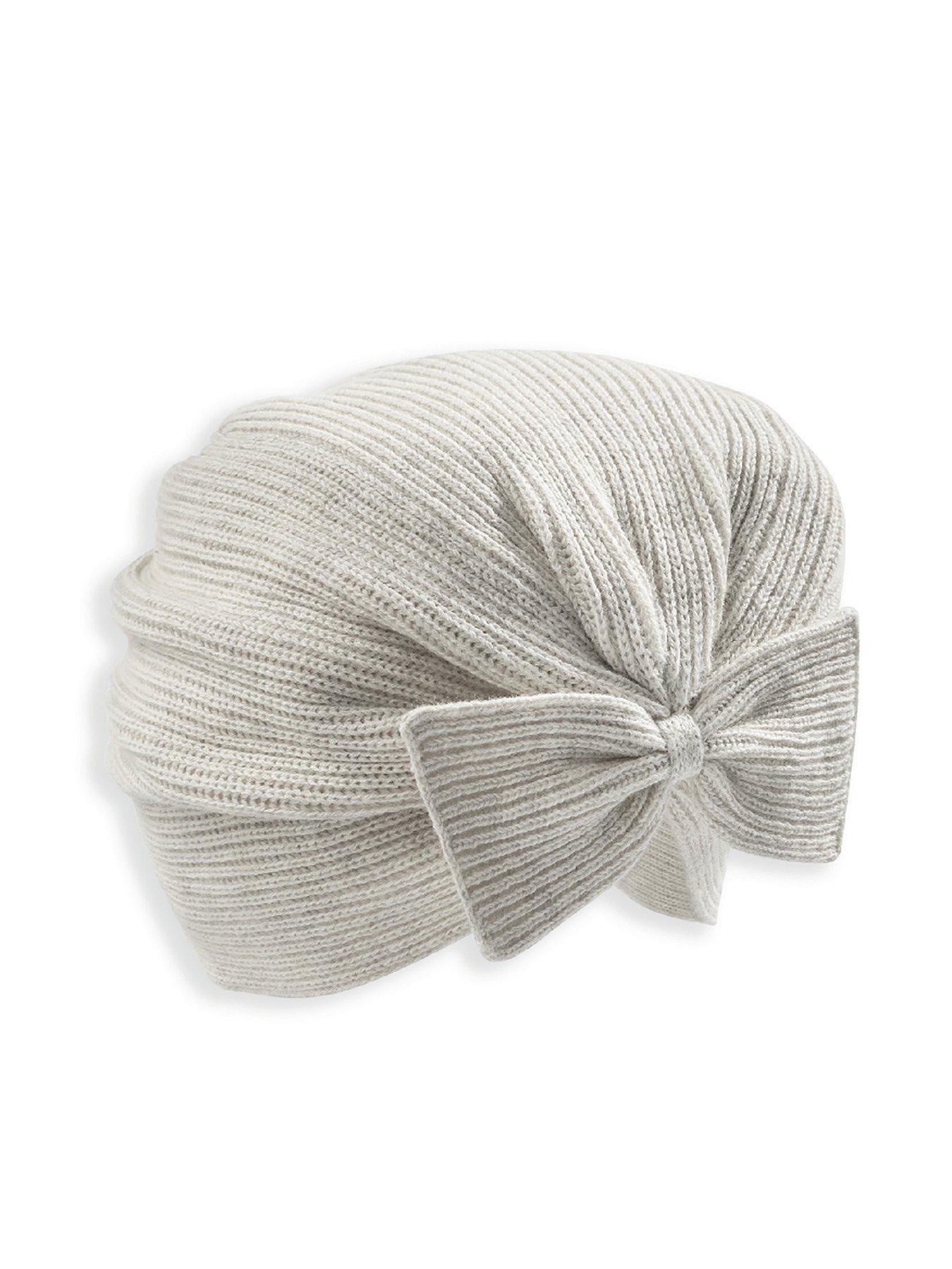 mamas-papas-baby-girls-knitted-bow-hat-cream