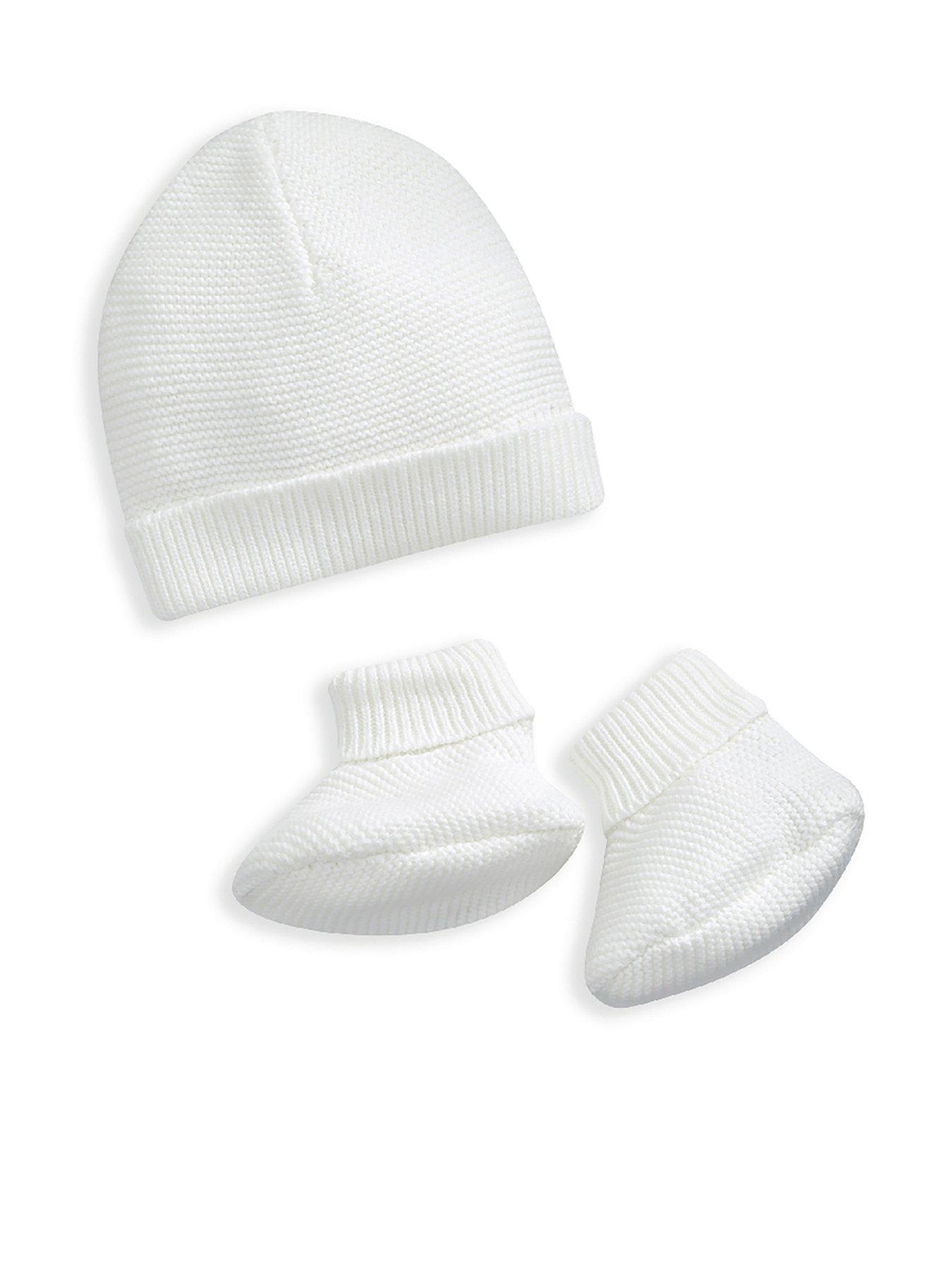 mamas-papas-unisex-baby-2-piece-fine-knitted-hat-amp-booties-off-white