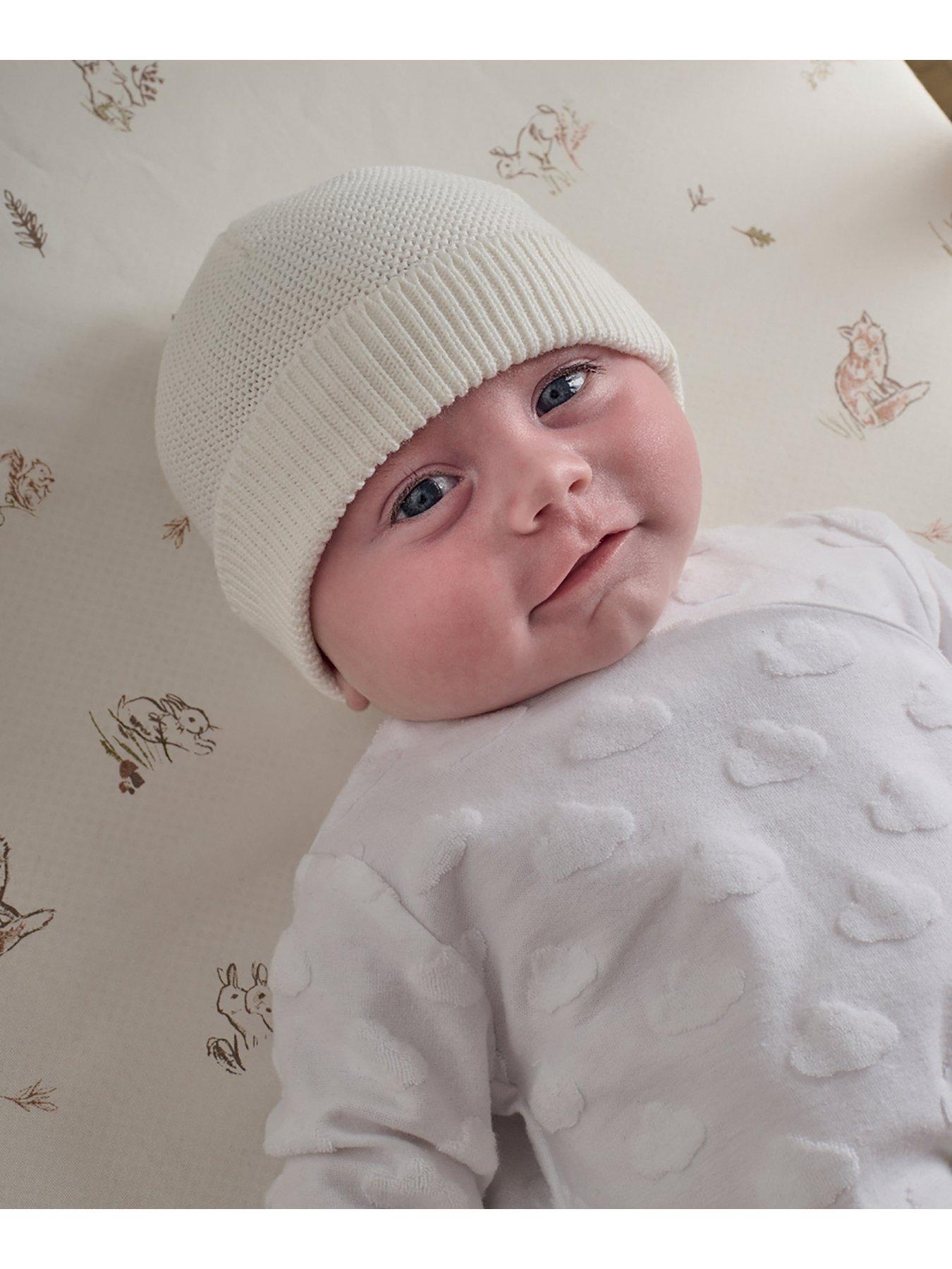 mamas-papas-unisex-baby-2-piece-fine-knitted-hat-amp-booties-off-whitestillFront