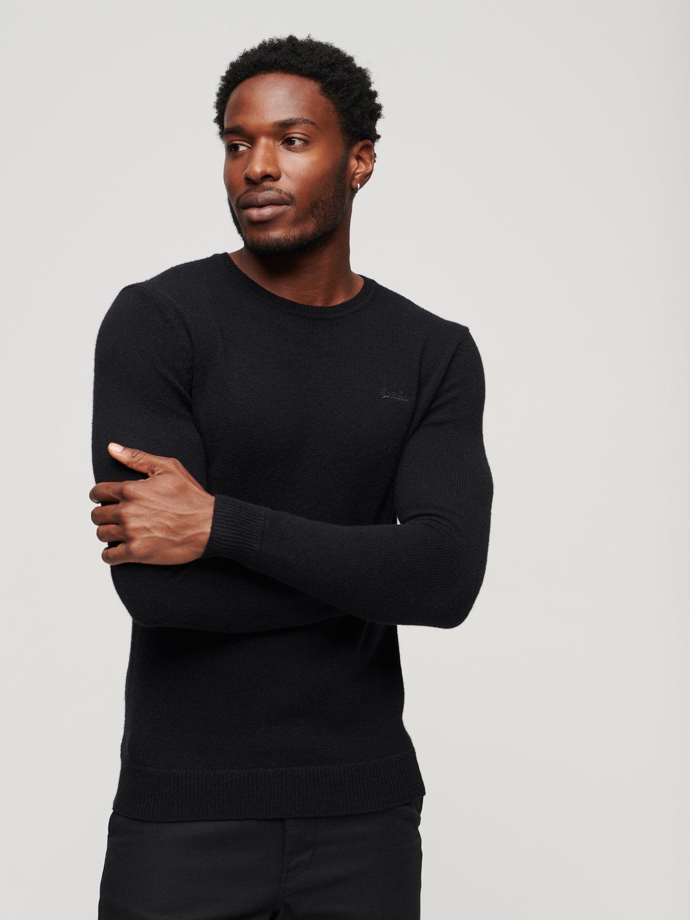 Crew neck hotsell jumper black