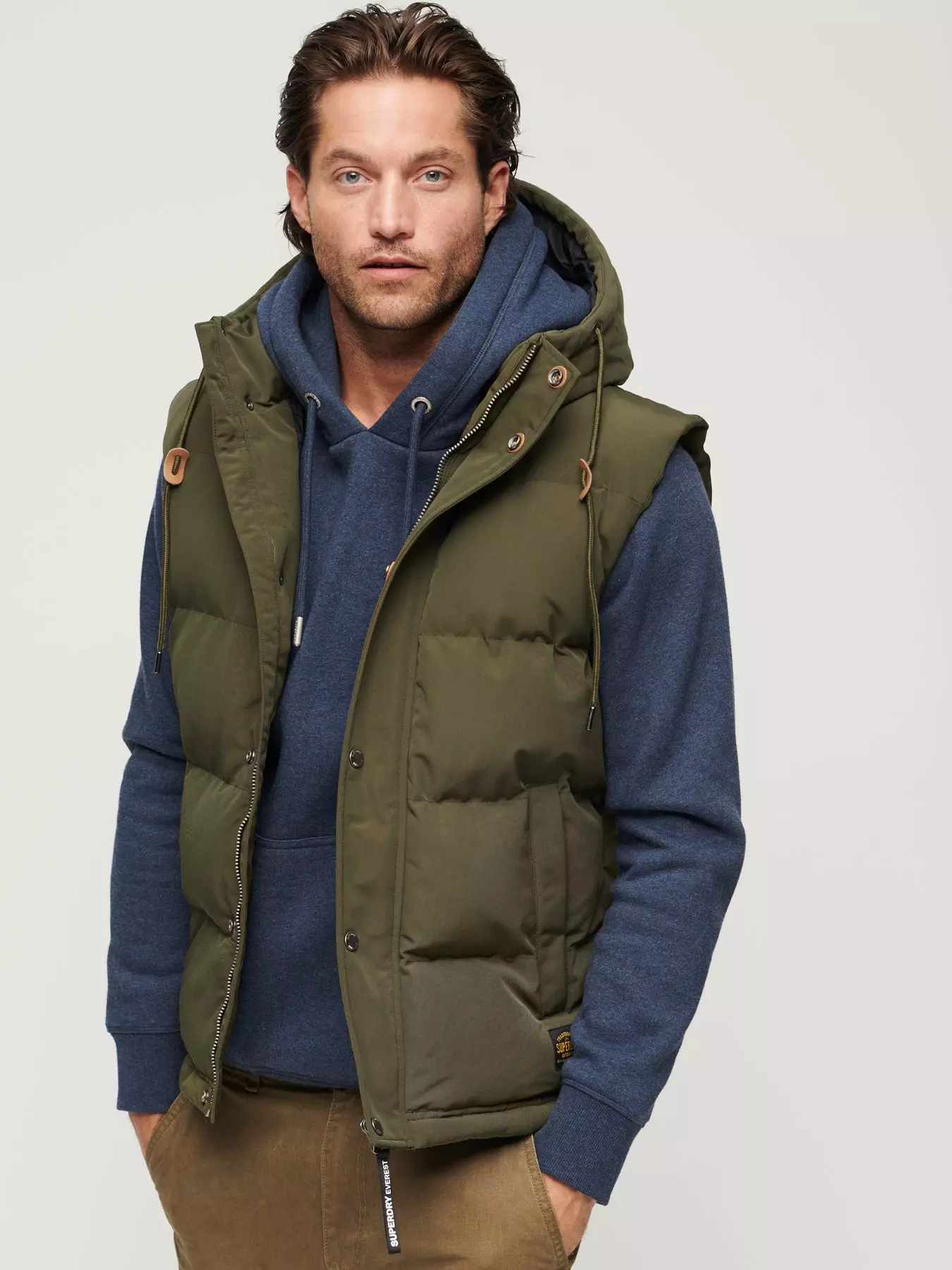 Outdoor Stow-and-Go Utility Gilet for Men in Green