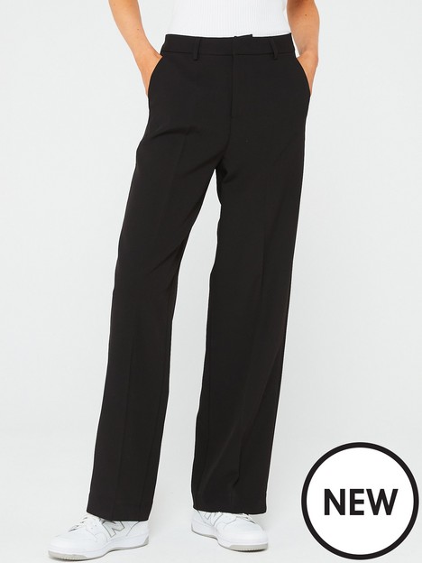 only-lana-berry-straight-leg-trousers-black