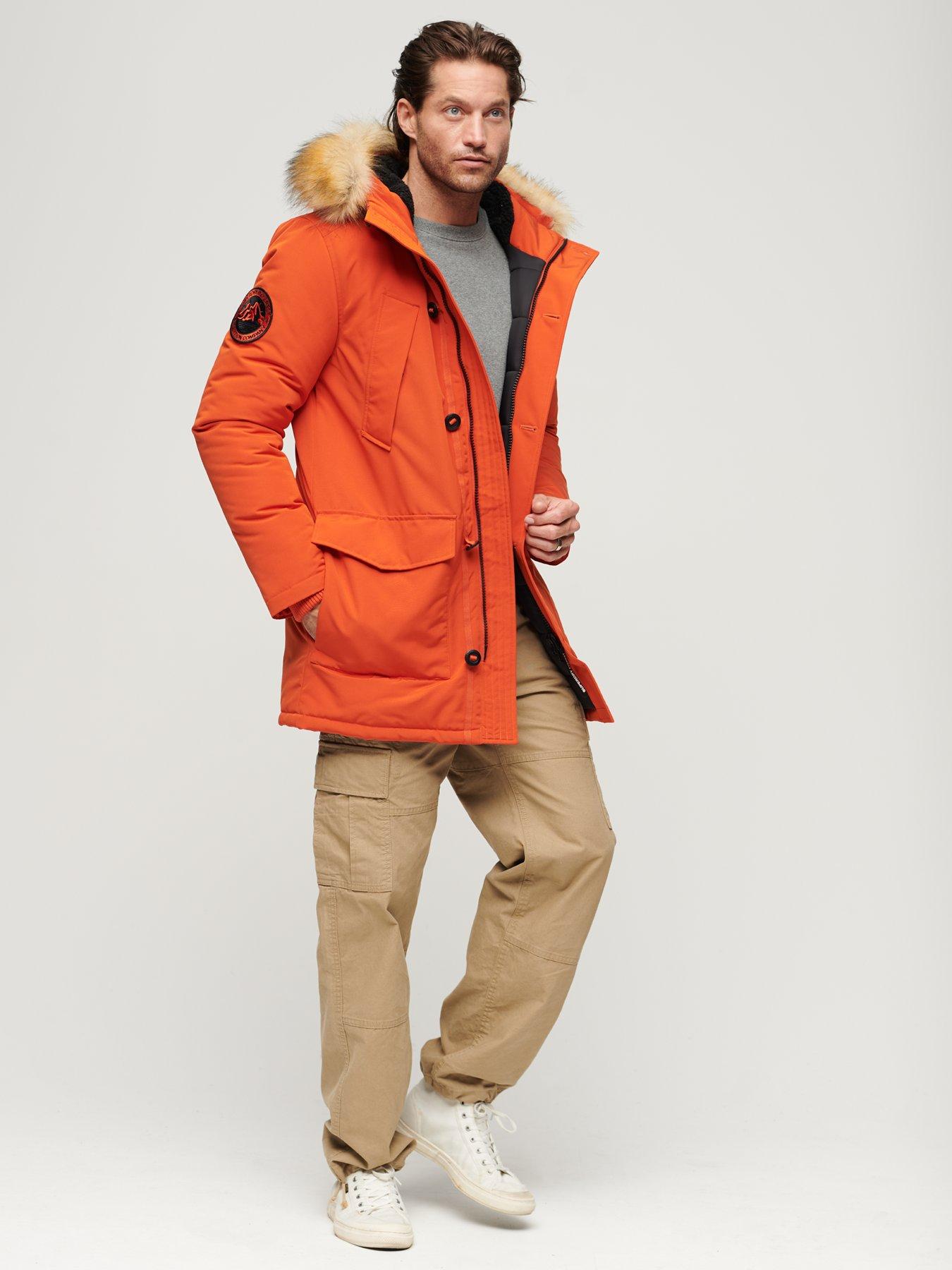 Mens orange parka jacket store