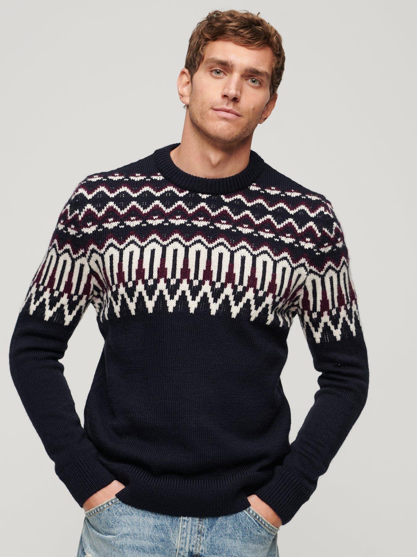 Dkny fair isle discount knit mens jumper