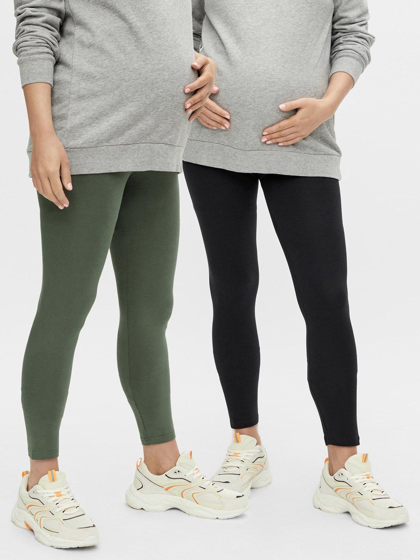 Mamalicious Maternity seamless legging in khaki green - part of a