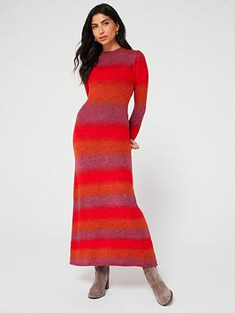 v-by-very-maxi-knitted-stripe-dress-multi