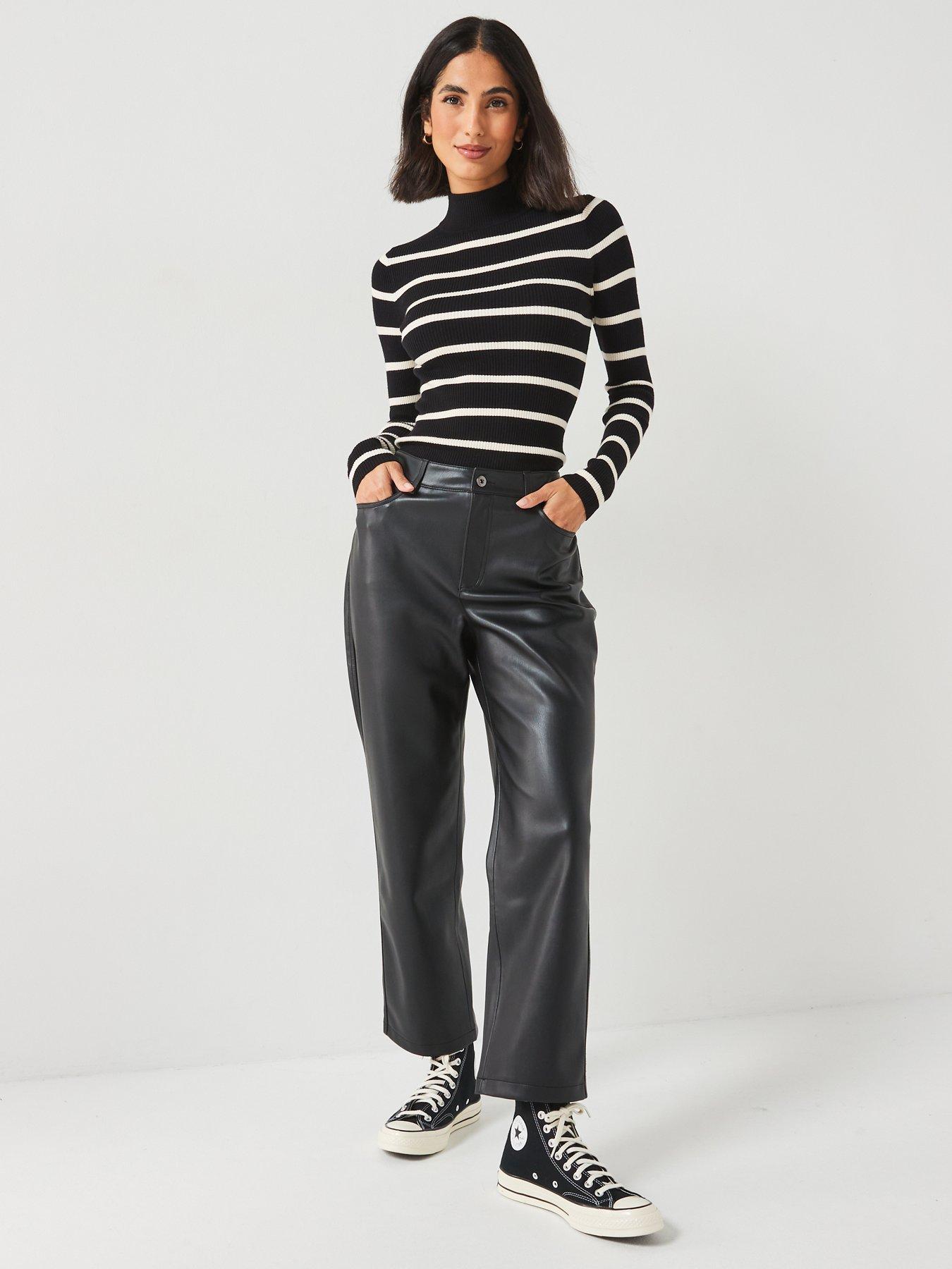 v-by-very-funnel-neck-stripe-rib-knitted-jumper-monoback