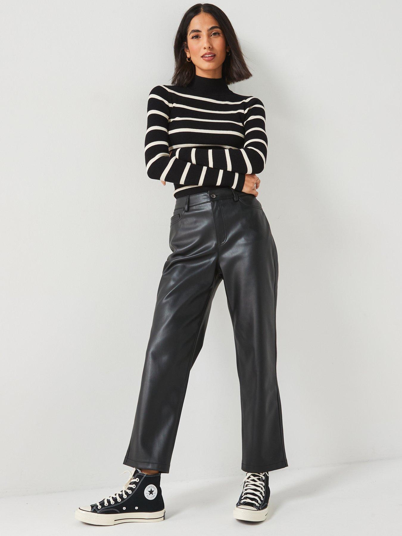 v-by-very-funnel-neck-stripe-rib-knitted-jumper-monodetail