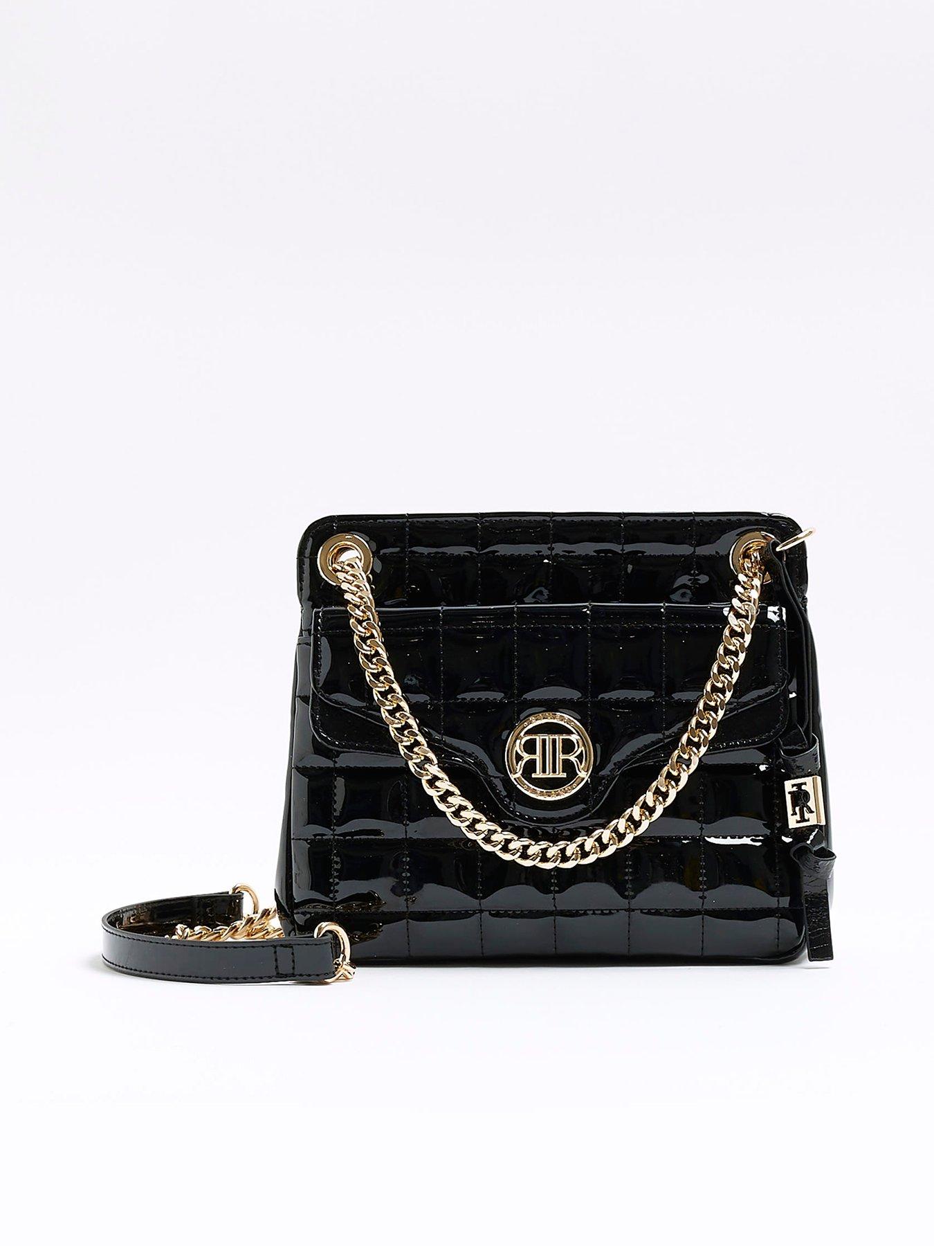 River Island Women's Quilted Chain Shoulder Bag