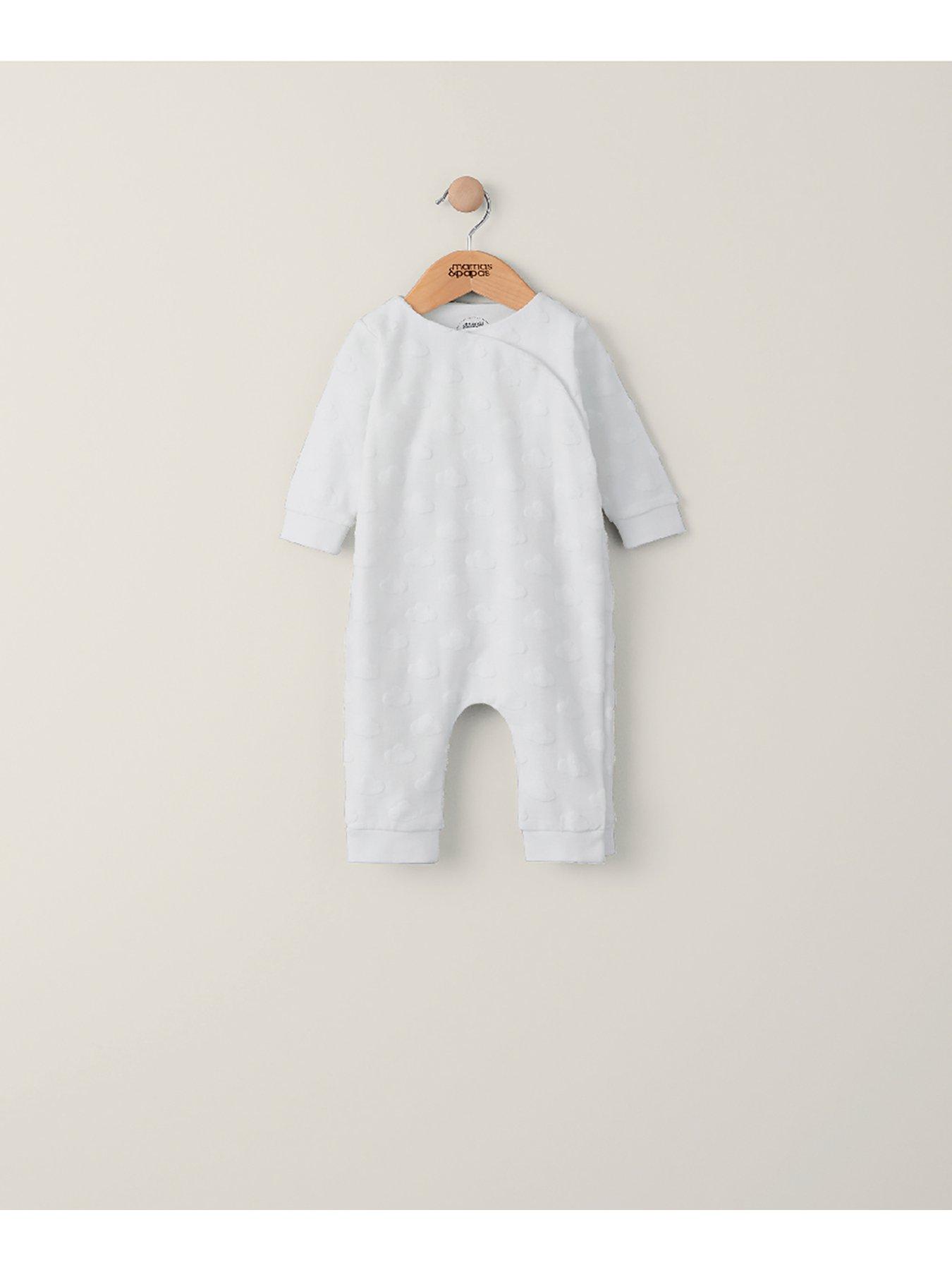 mamas-papas-unisex-baby-cloud-jacquard-wrap-romper-whiteoutfit